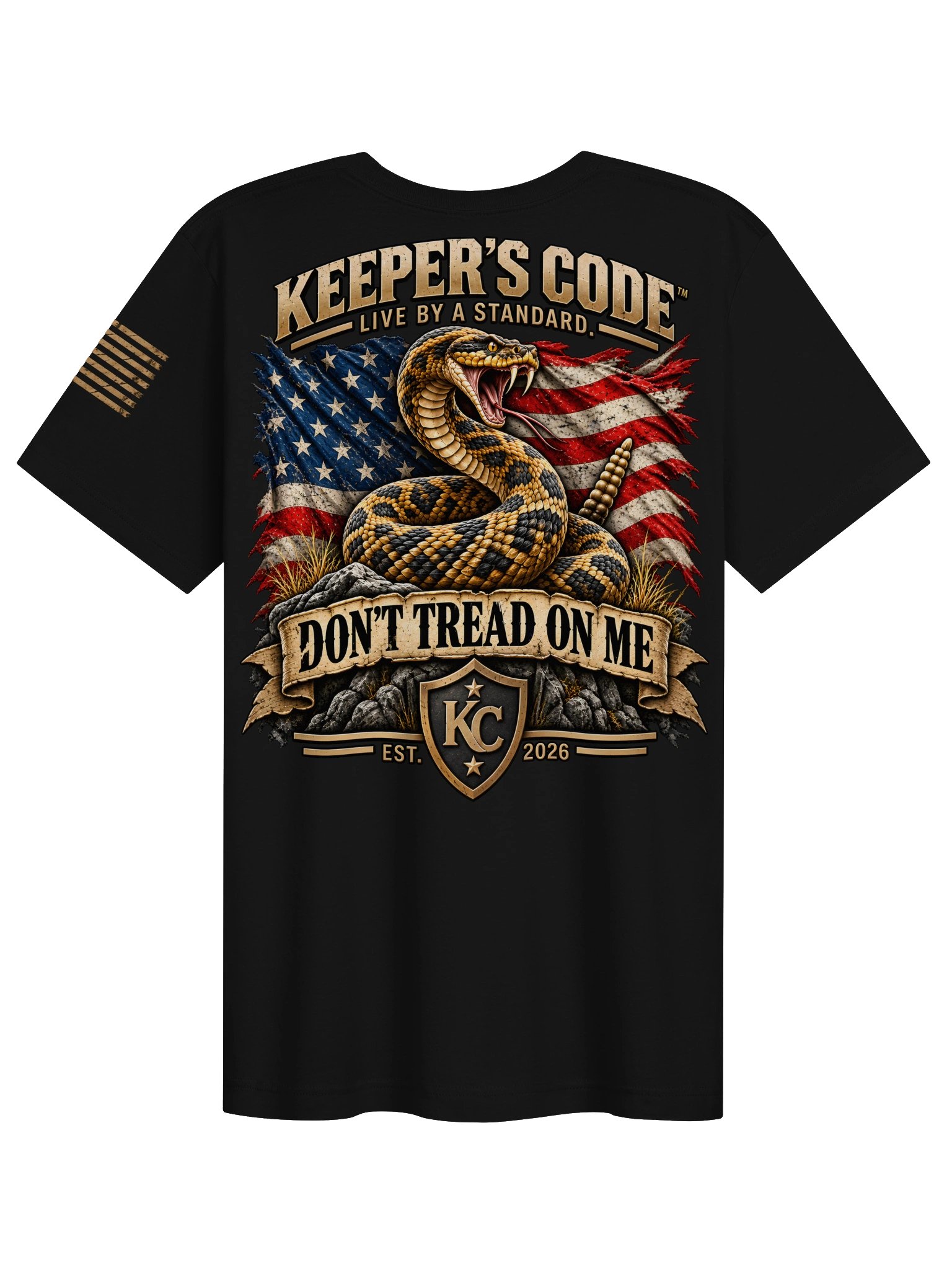 Keeper’s Code™ Women's Don’t Tread on Me Rattlesnake Patriotic T-Shirt product image (4)