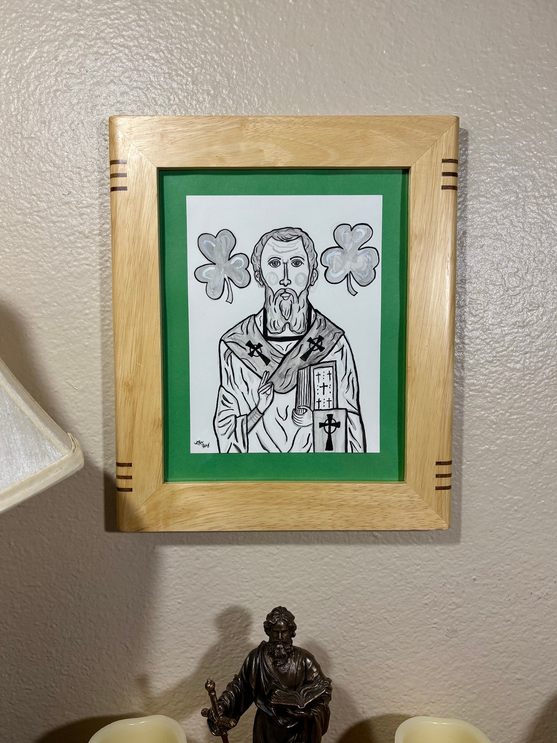 St. Patrick Framed Ink Drawing product image (10)
