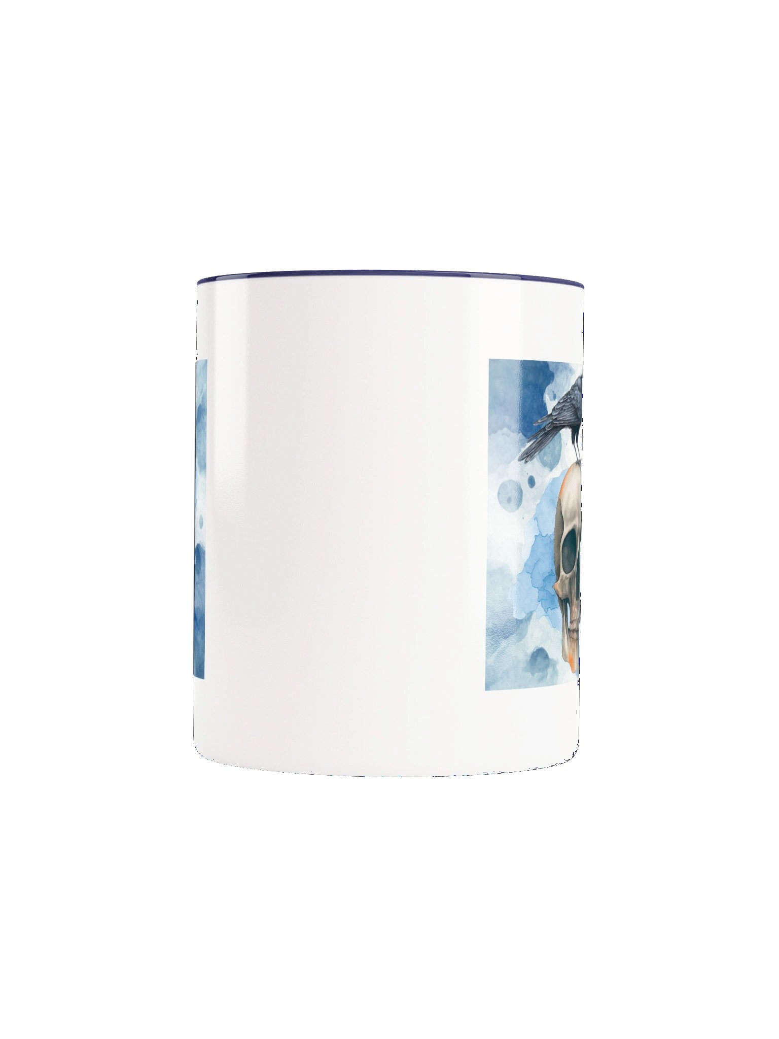 The Visitor: Ethereal Crow and Skull Ceramic Mug product image (5)