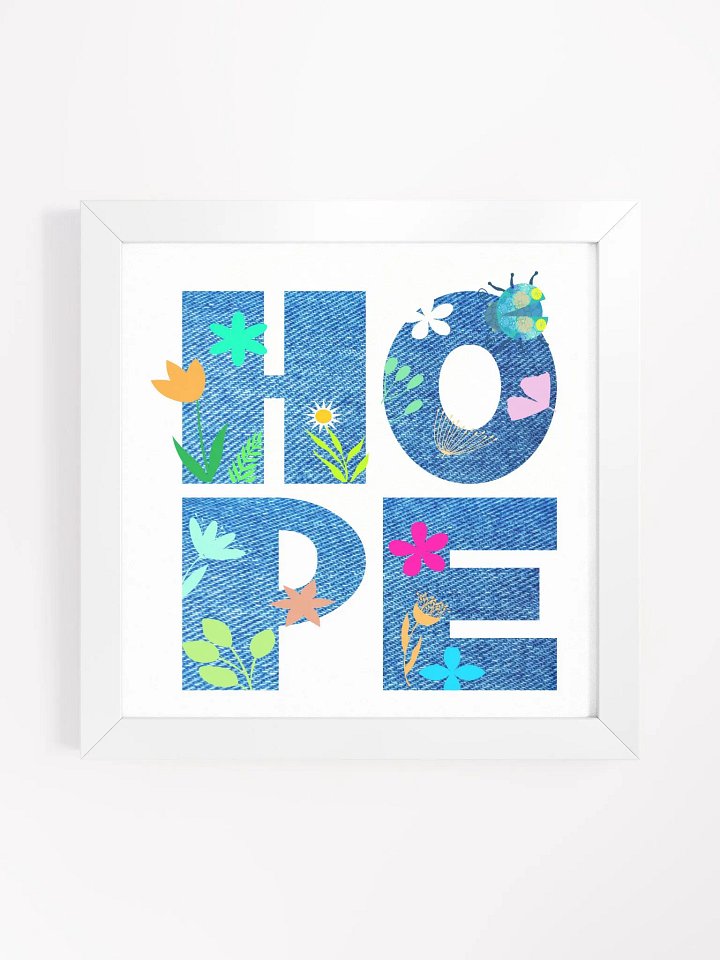 HOPE Typography Flower Filled with Denim Background product image (41)