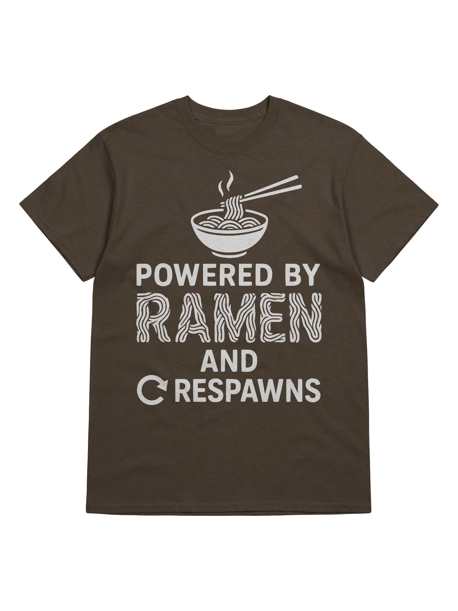“Powered by Ramen & Respawns” Gamer Tee product image (5)