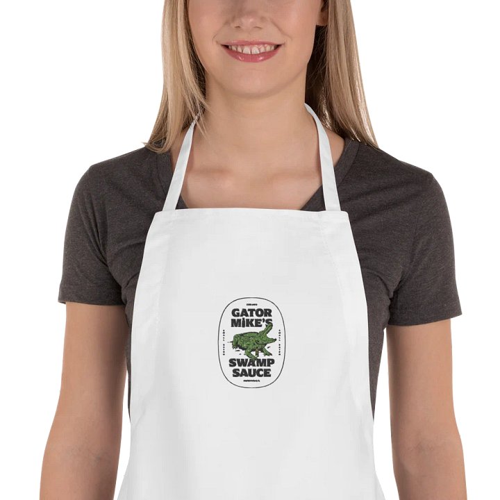 White Gator Mike’s Embroidered Apron product image (1)