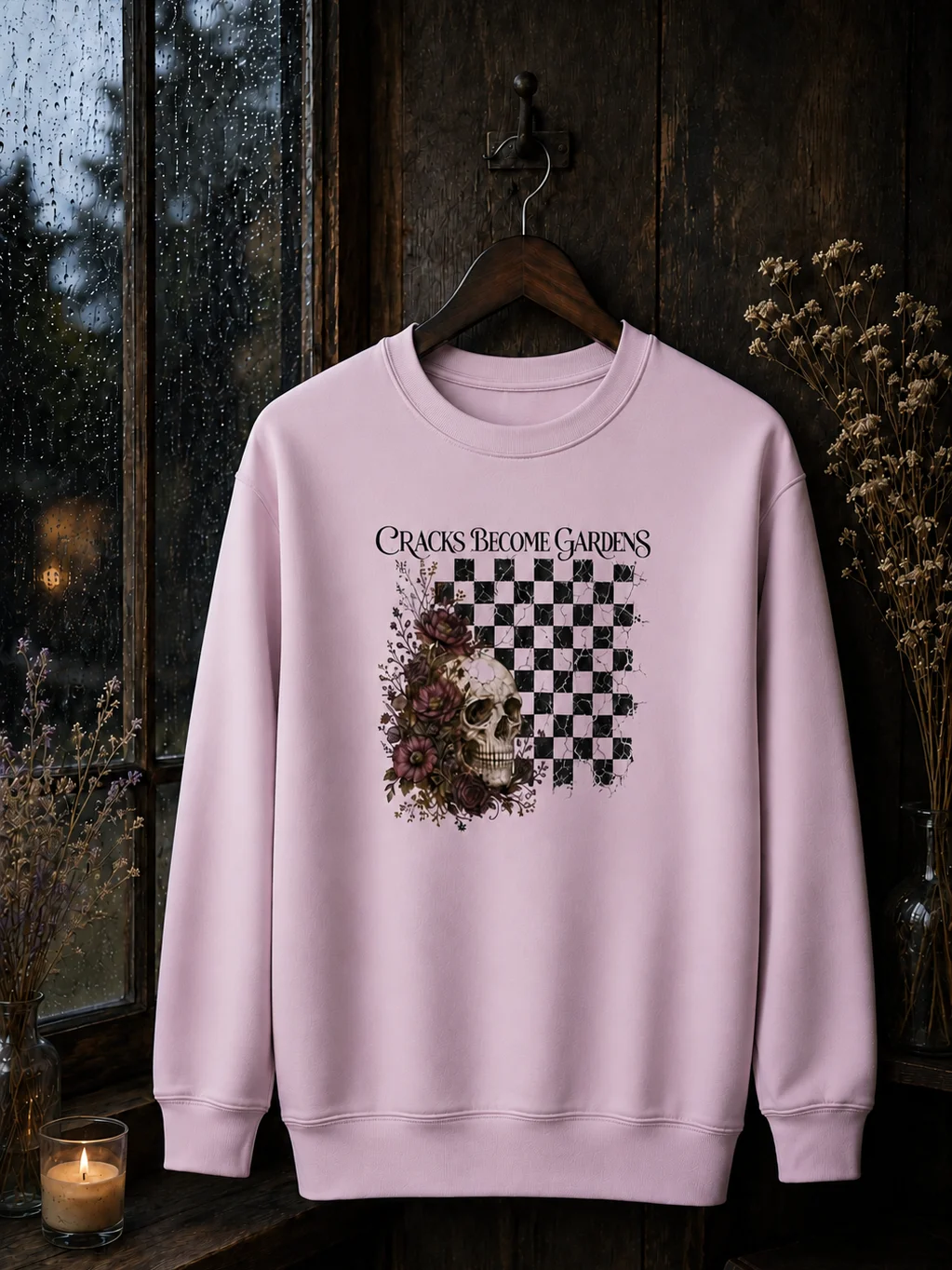 Cracks Become Gardens Gothic Floral Sweatshirt | Cotton Heritage Premium Sweatshirt product image (127)