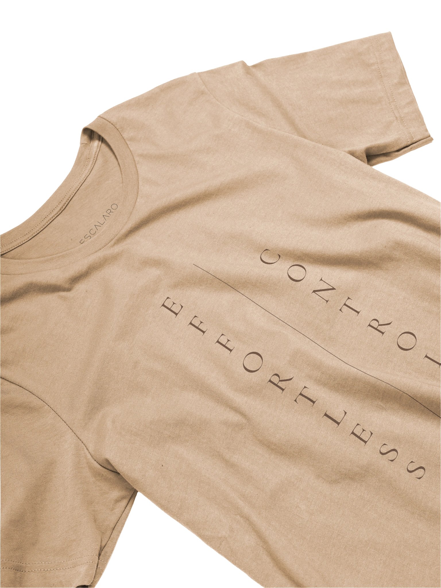 Effortless Control — Premium Minimalist T-Shirt (Ivory & Tan | Bella+Canvas) product image (4)