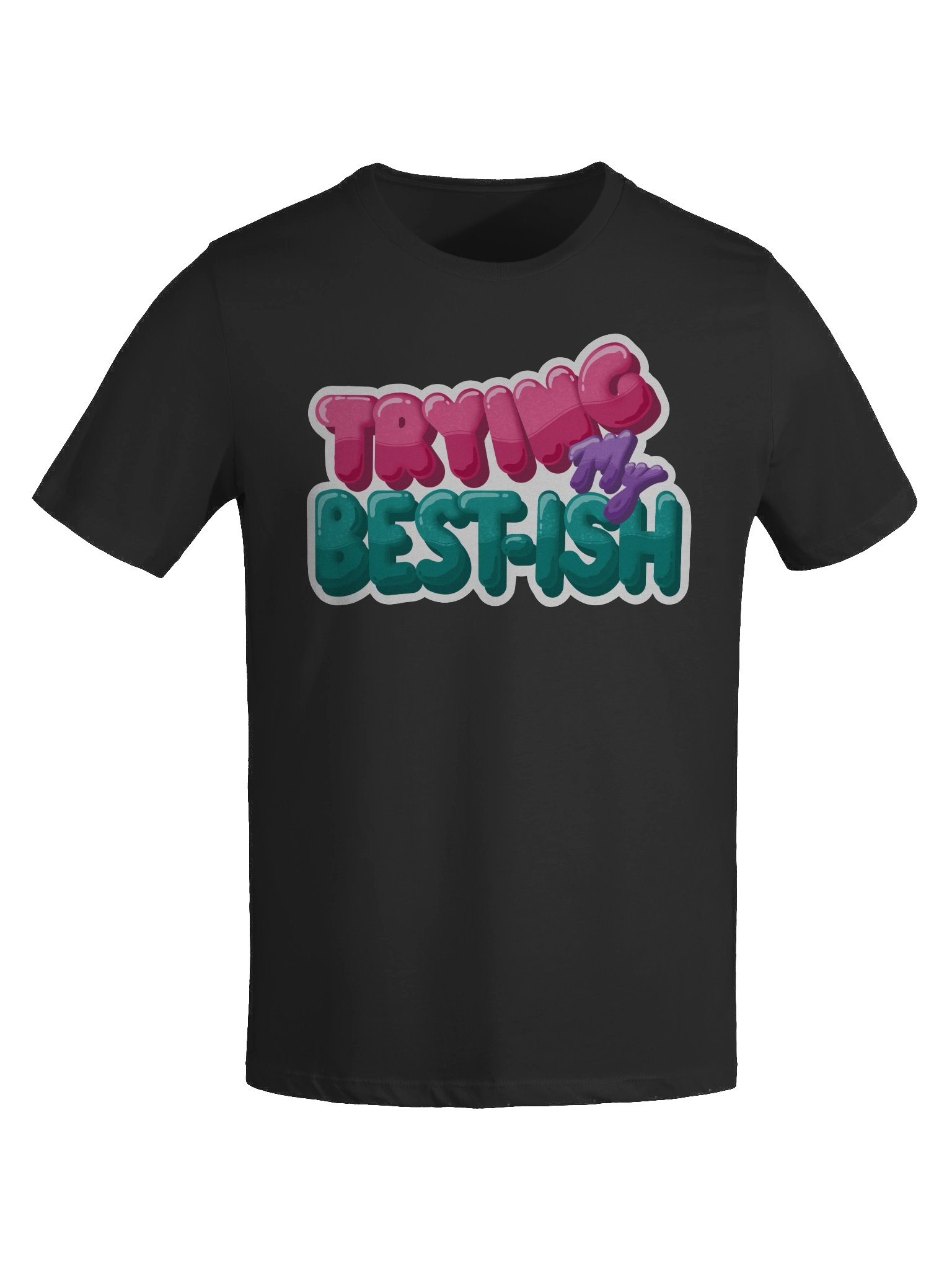“TRYING MY BEST-ISH” - Kawaiifiti Style - Women's Relaxed-fit T-Shirt (Dark) product image (7)
