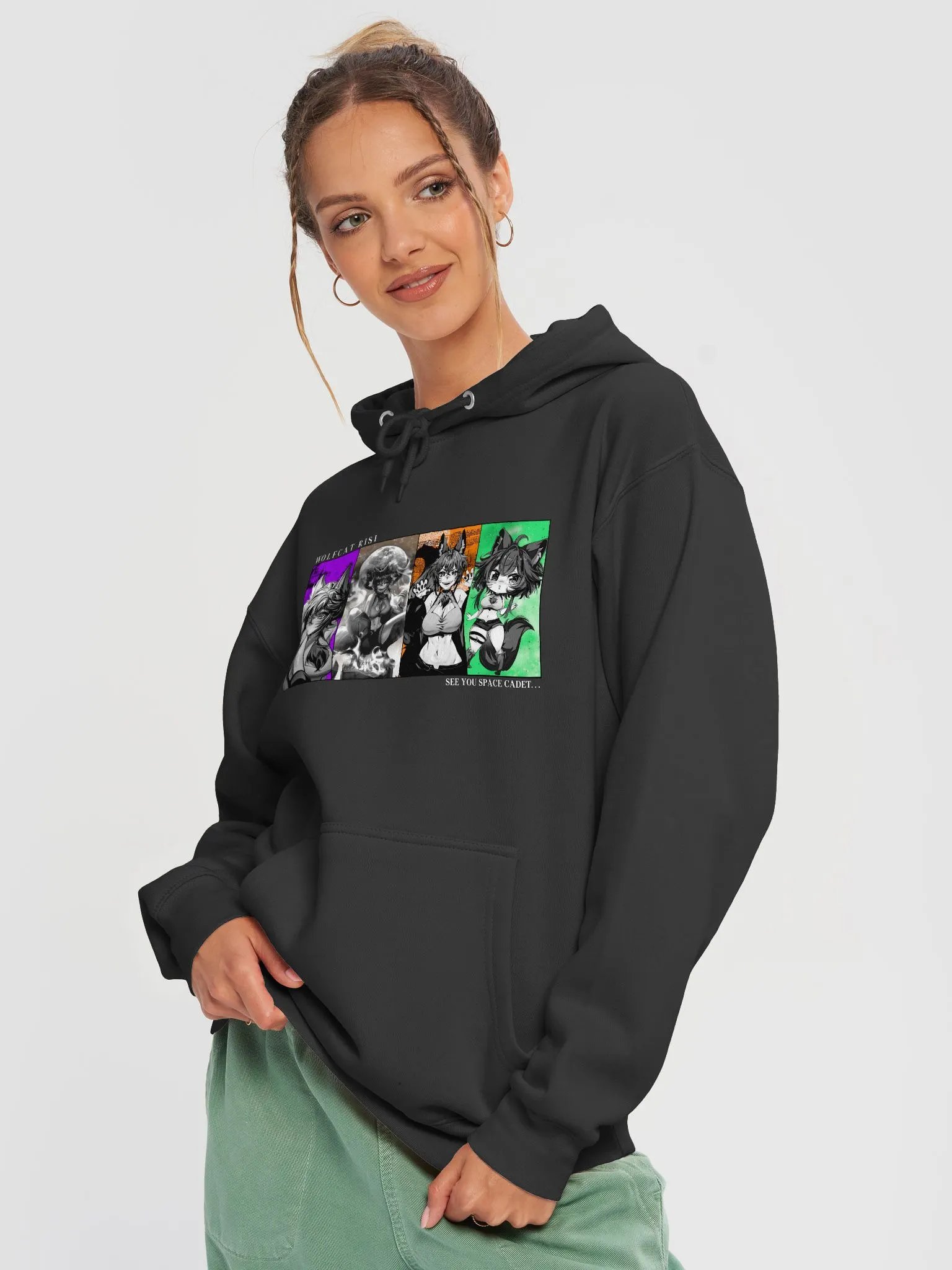 WolfcatRisi Space Cadet Pullover Hoodie product image (3)