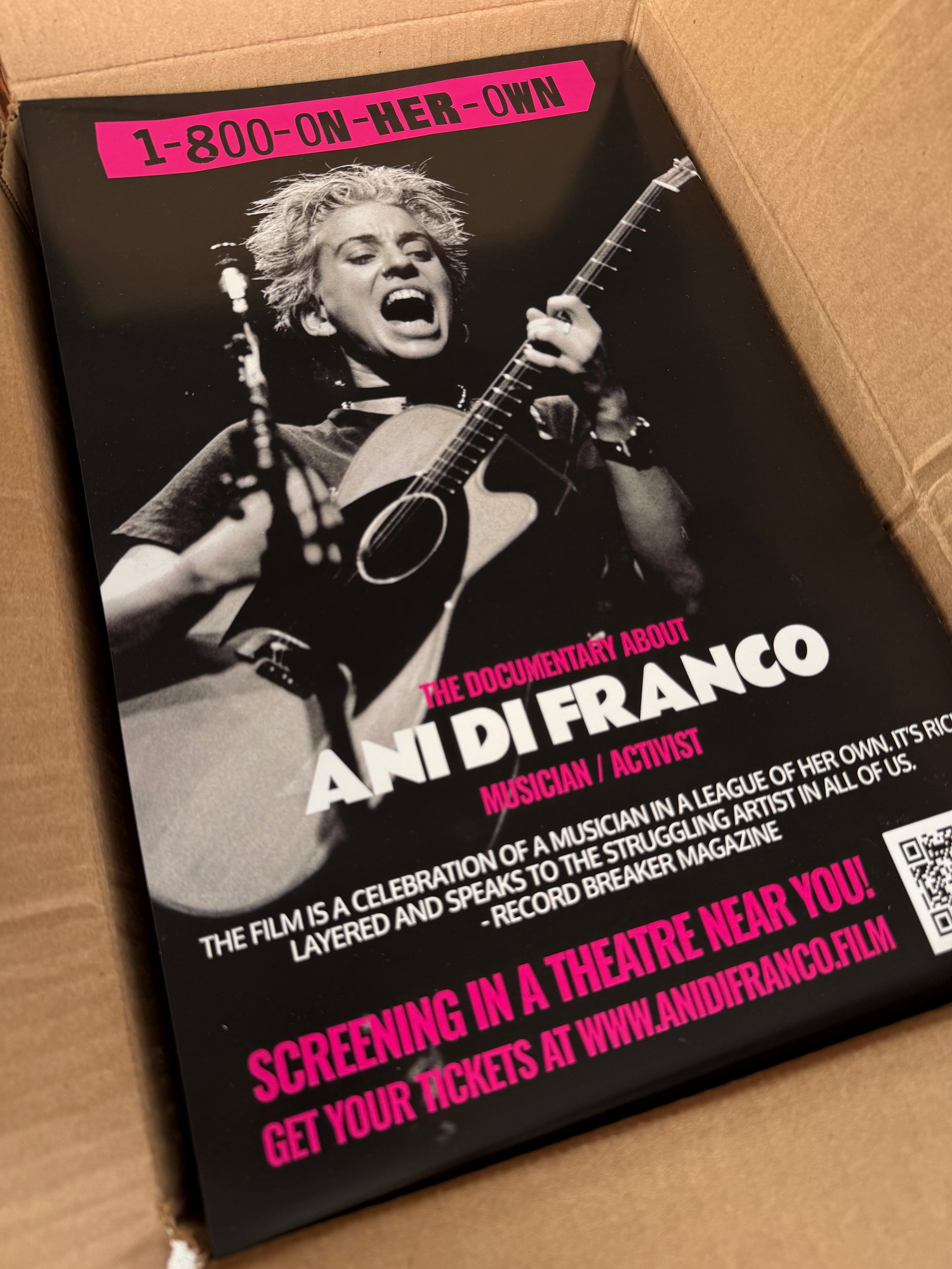 New! 1-800 Ani DiFranco Rocks mini film poster! product image (1)