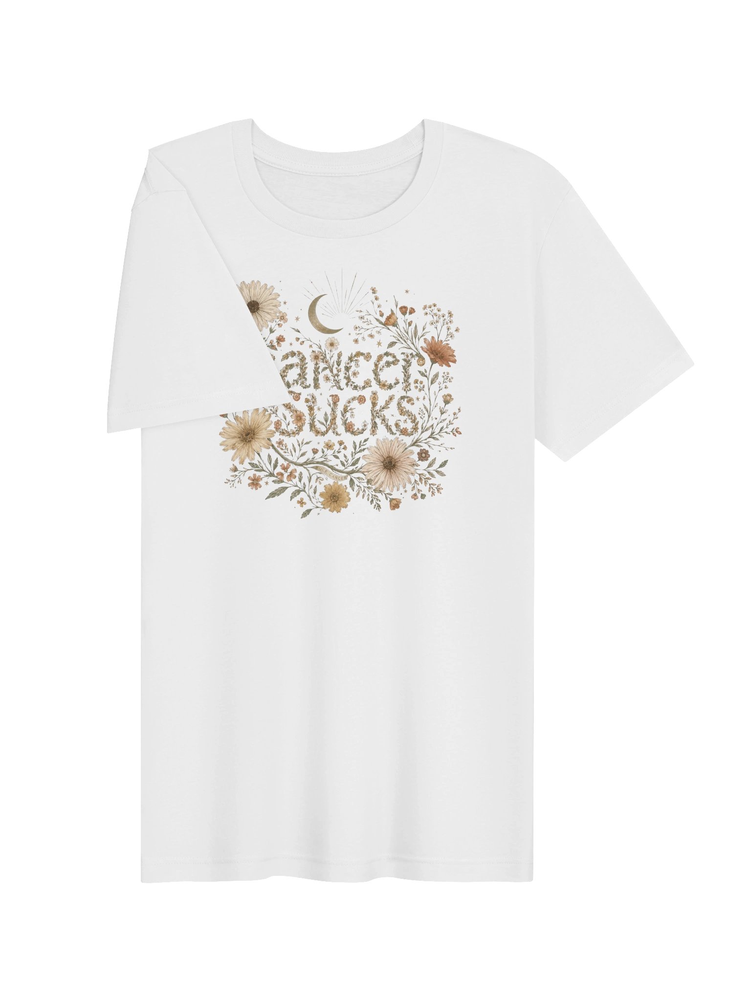 Garden Soul Floral Typography Tee- Cancer Sucks Tee product image (7)