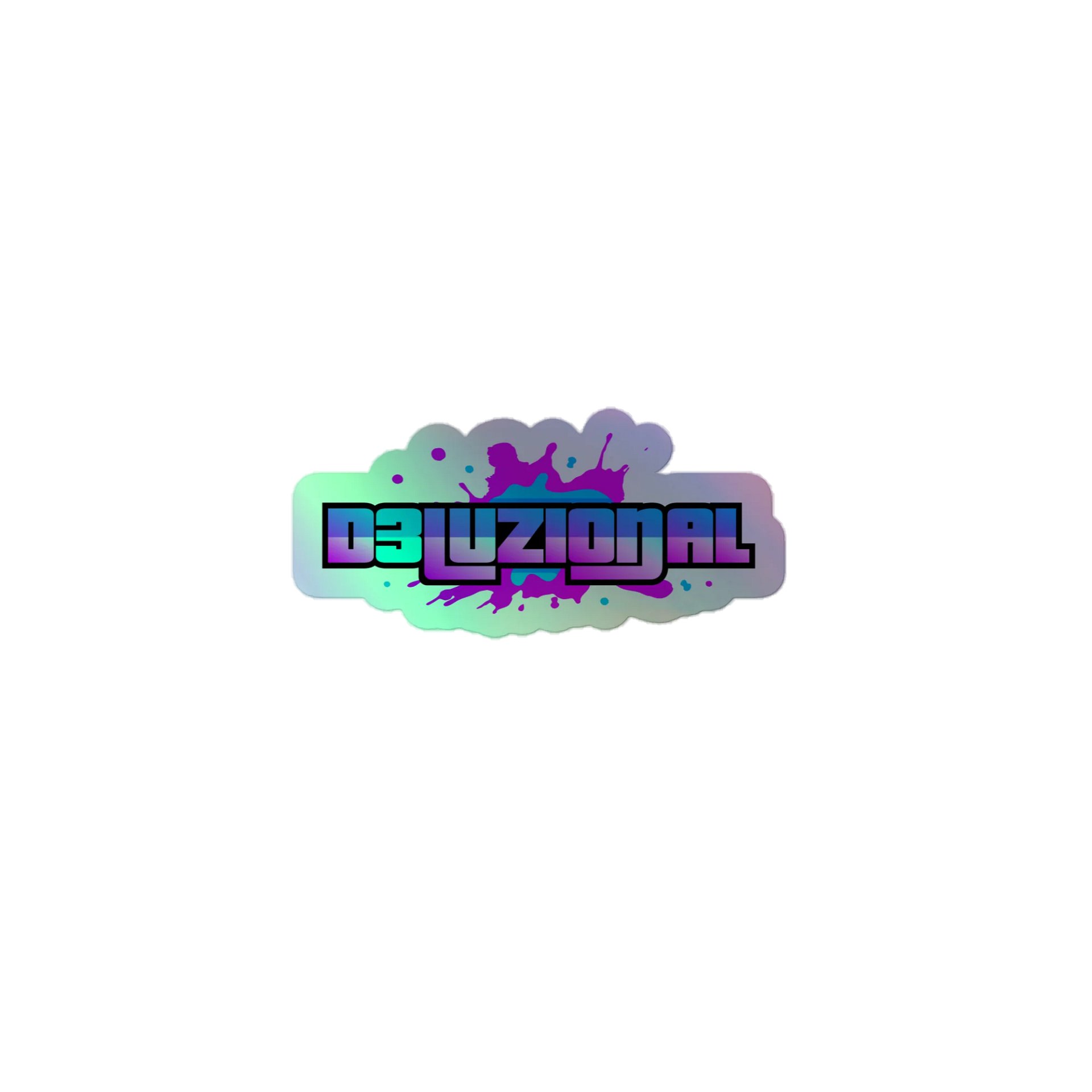 DJ D3LUZIONAL HOLOGRAPHIC STICKER product image (1)