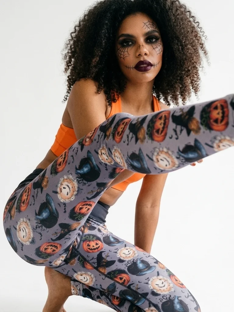 Spooky Elegance-Halloween edition-yoga leggings product image (2)