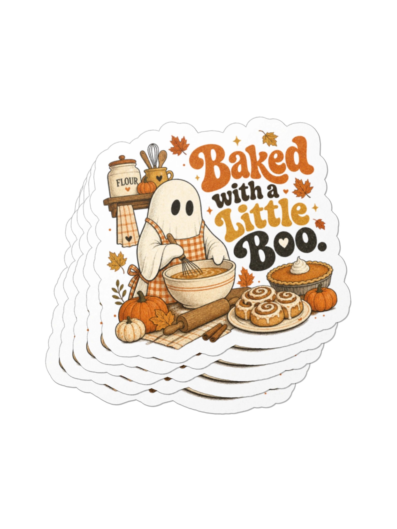 Baked with a Little Boo Halloween Sticker product image (8)