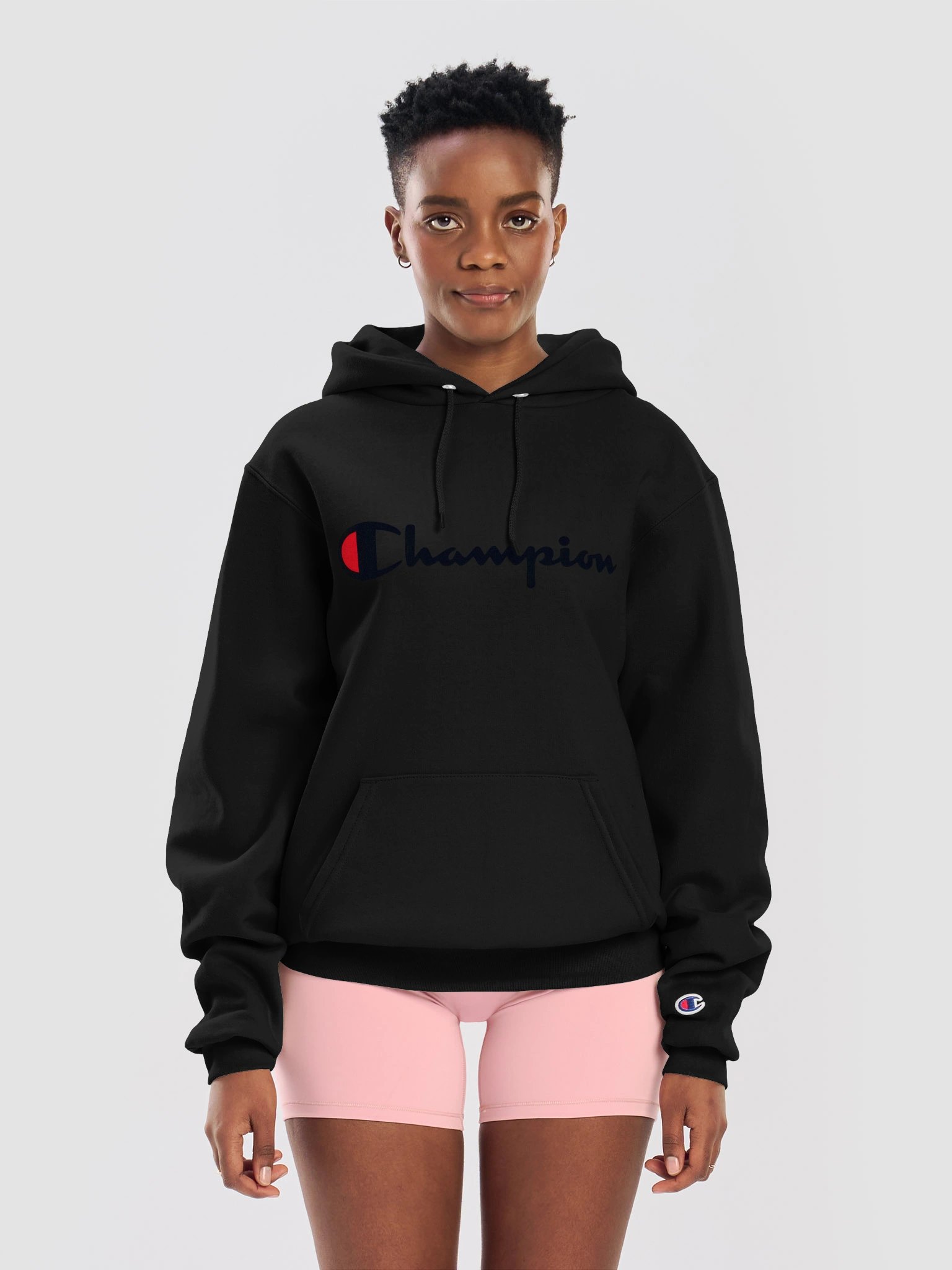 Champion Mens Pullover Graphic Fleece Hoodie, Standard Fit Midweight Fleece Classic Script Logo Available Regular, Big & Tall product image (10)