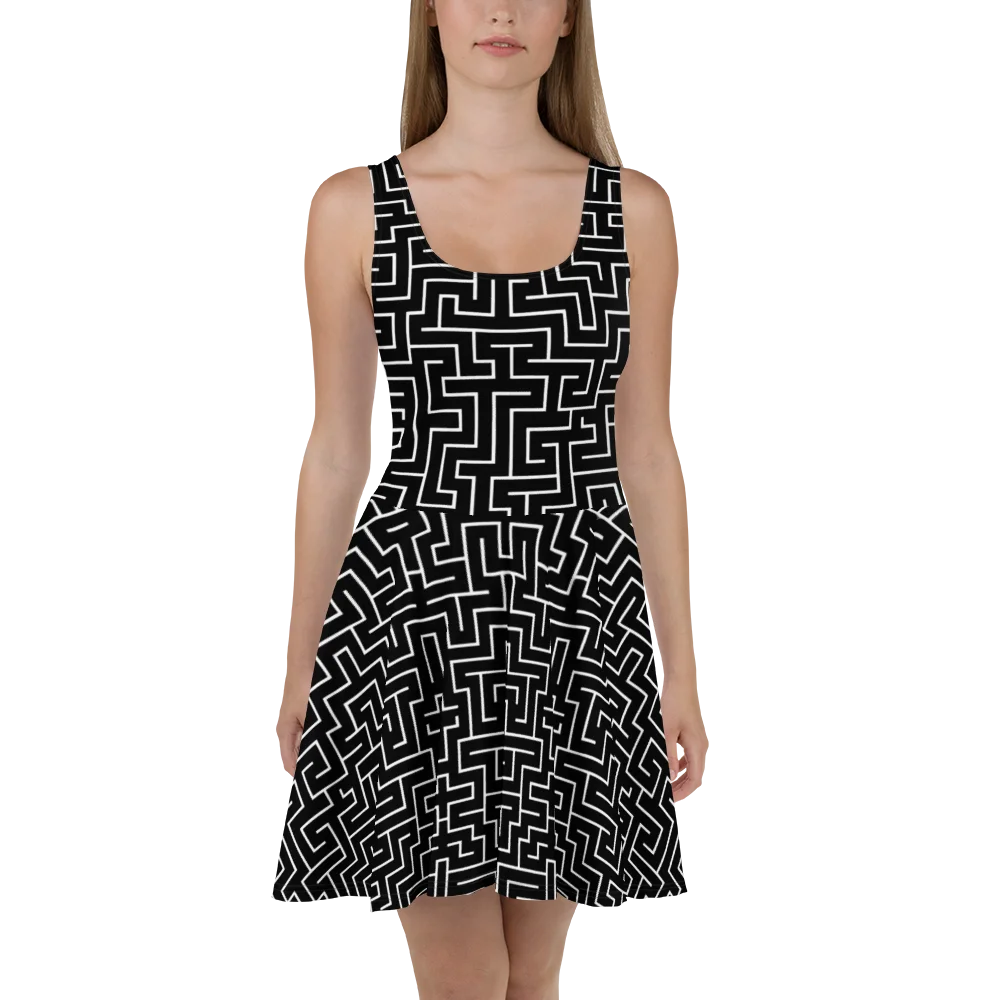 Dark Labyrinth Geometric Dress product image (1)
