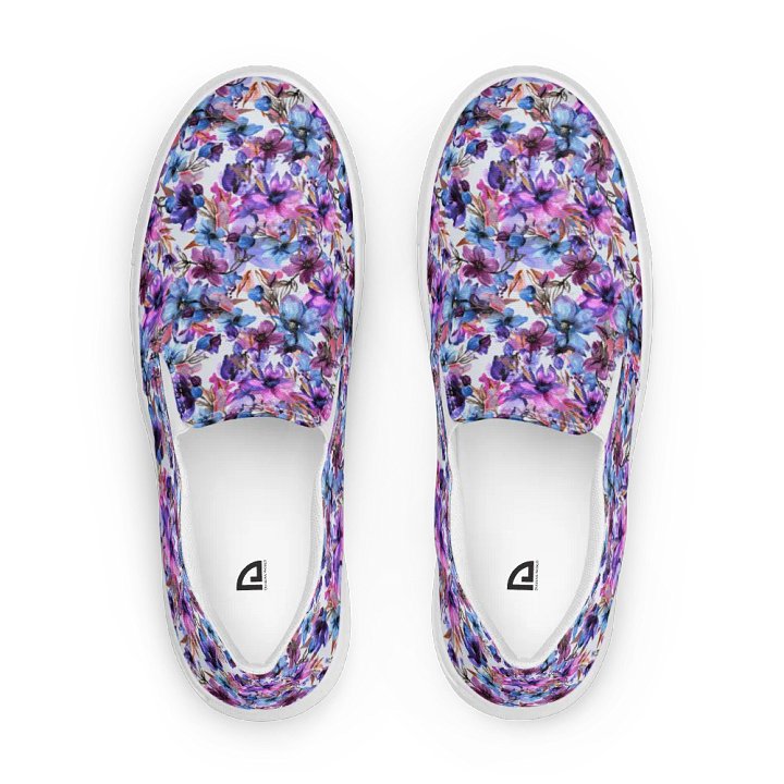 Purple Flowers Woman Canvas Shoes product image (1)