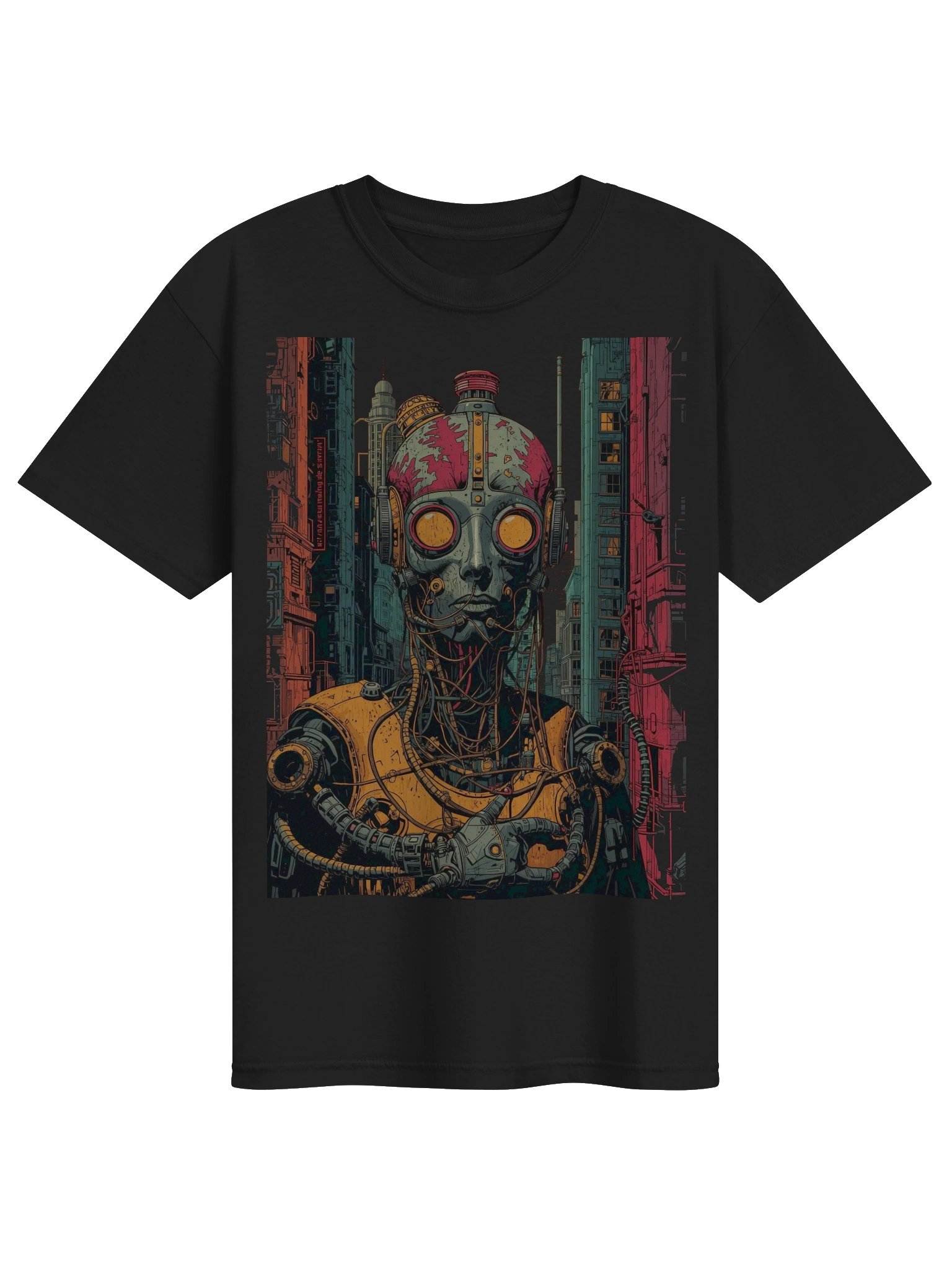 Dystopian Cyborg Punk Heavyweight T-Shirt product image (1)