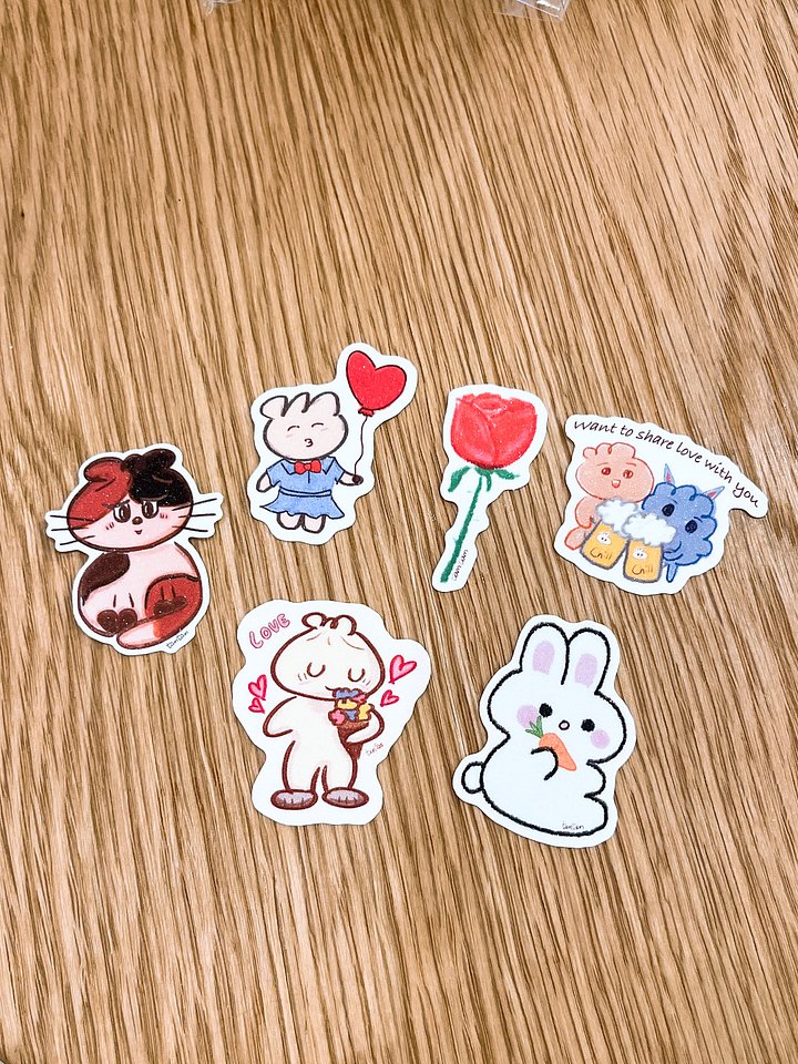 Six stickers in one set product image (1)