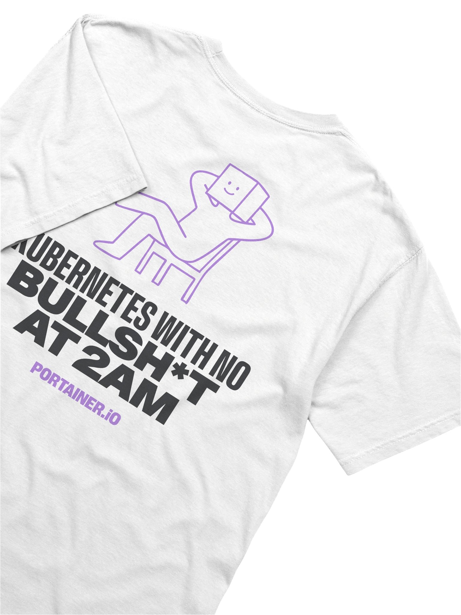 Portainer Tshirt - Kube with no BS - White product image (6)