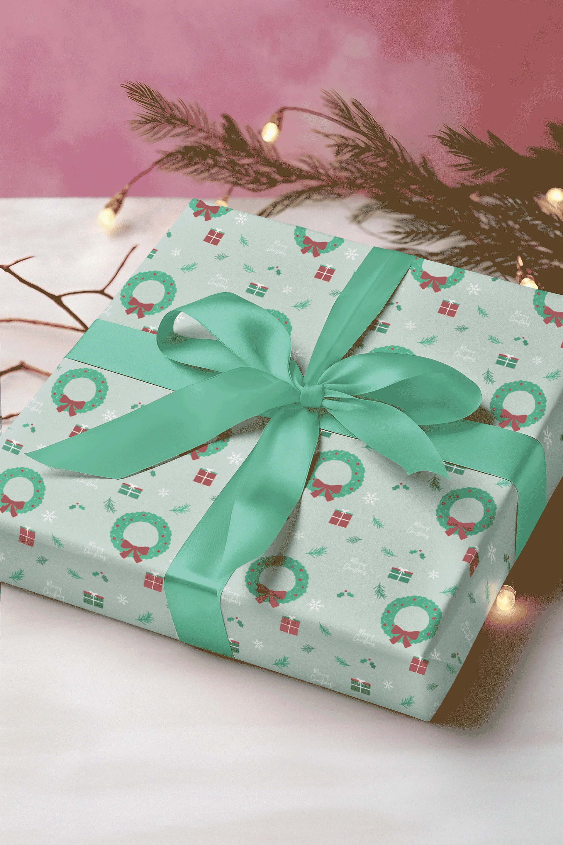 Wreath Wrapping Paper product image (1)
