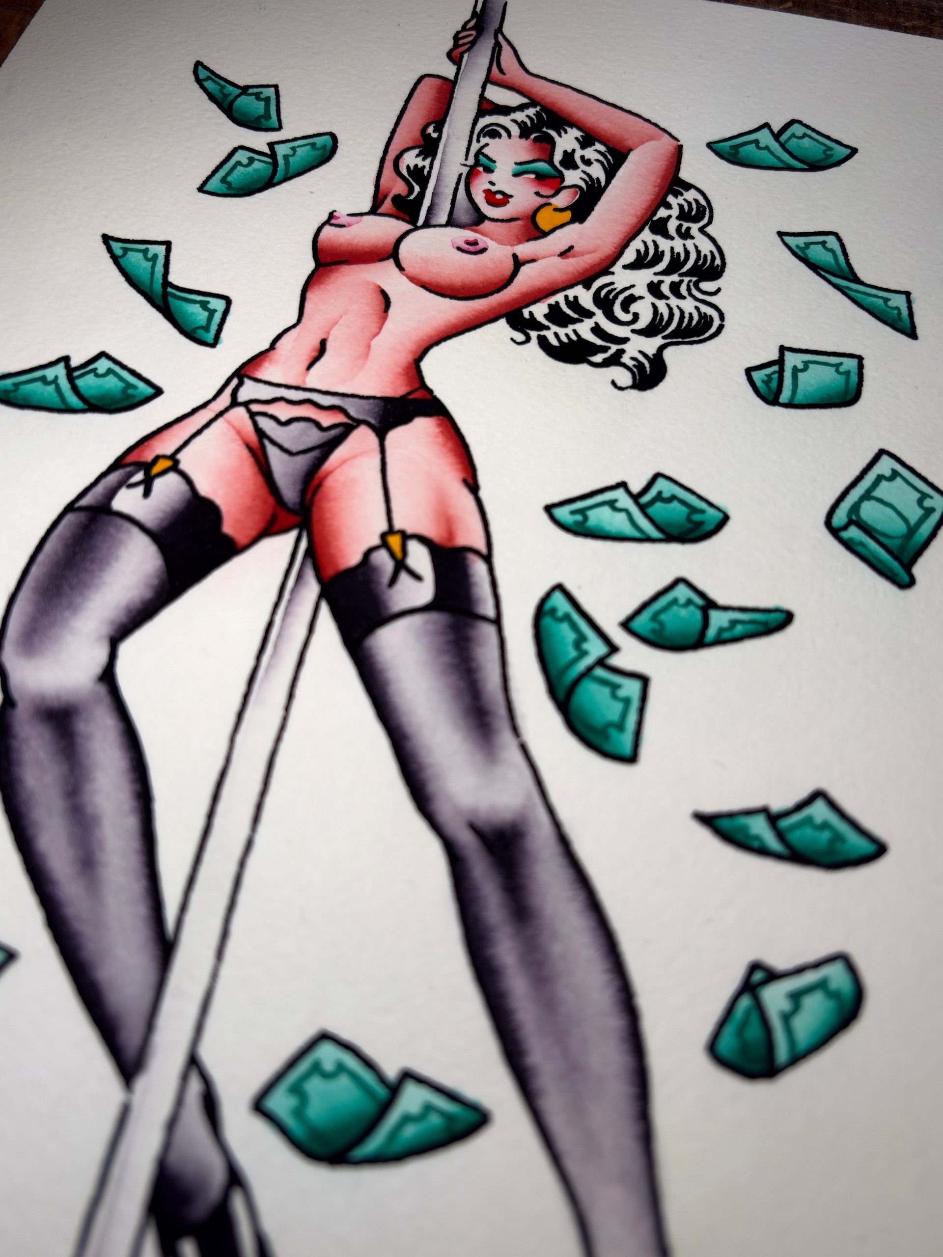 Satin noire - ORIGINAL PAINTING - 9X12 product image (3)