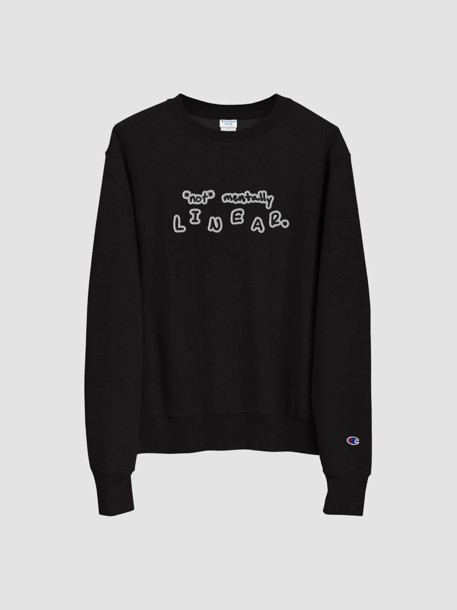 *not* mentally linear (bubble design) embroidered champion crewneck sweatshirt product image (2)