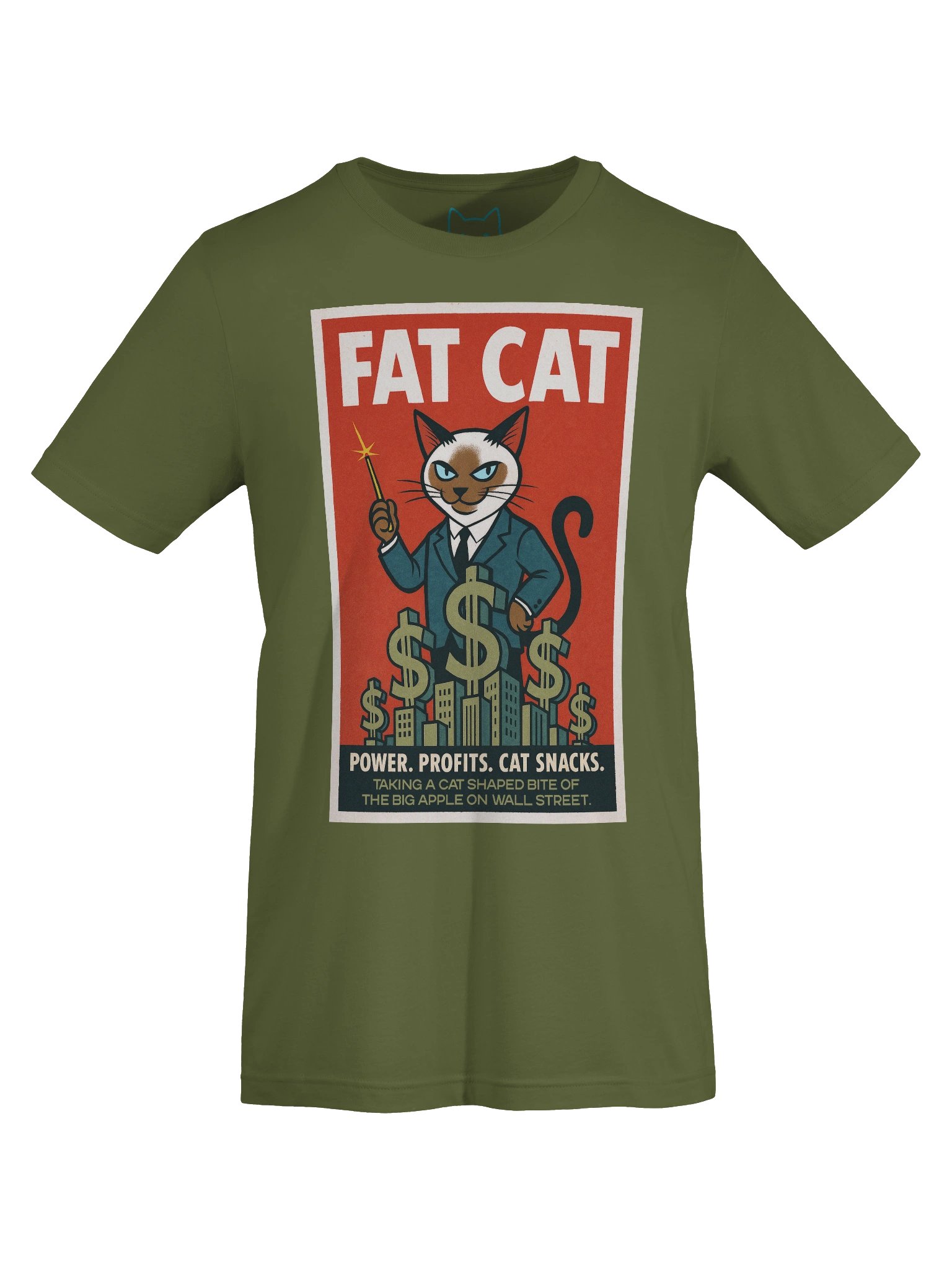 Wall Street Parody Fat Cat Money Boxy Fit Unisex T-Shirt product image (43)