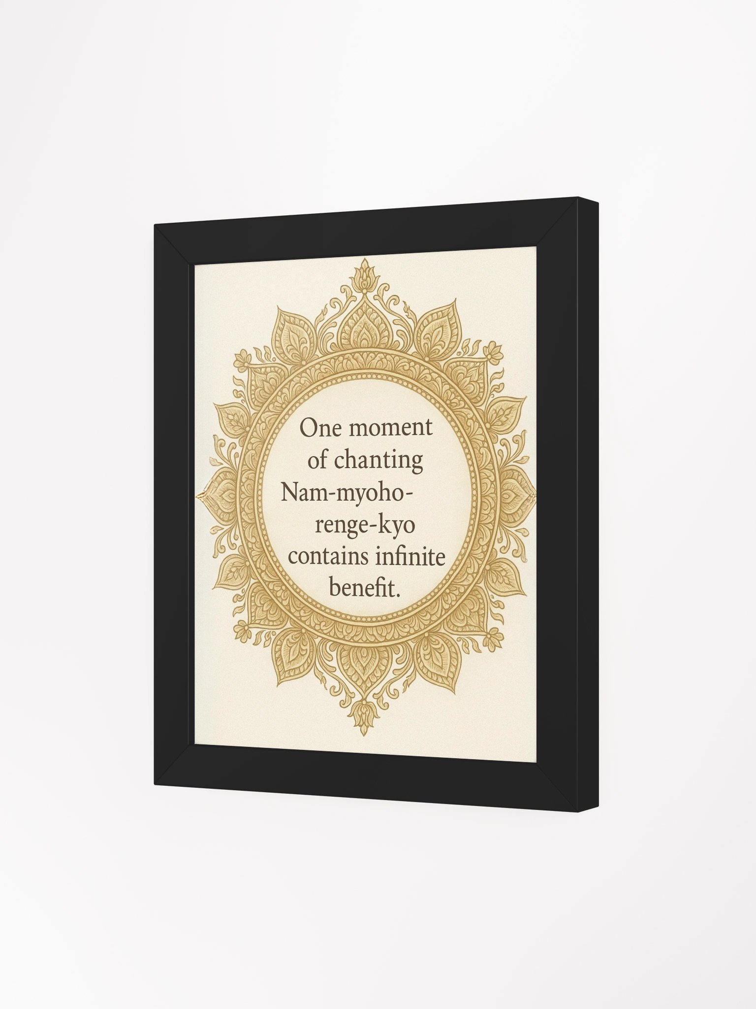 Nam-myoho-renge-kyo Mandala Quote Art – “One Moment of Chanting Contains Infinite Benefit” – Nichiren Buddhism Wall Print product image (3)