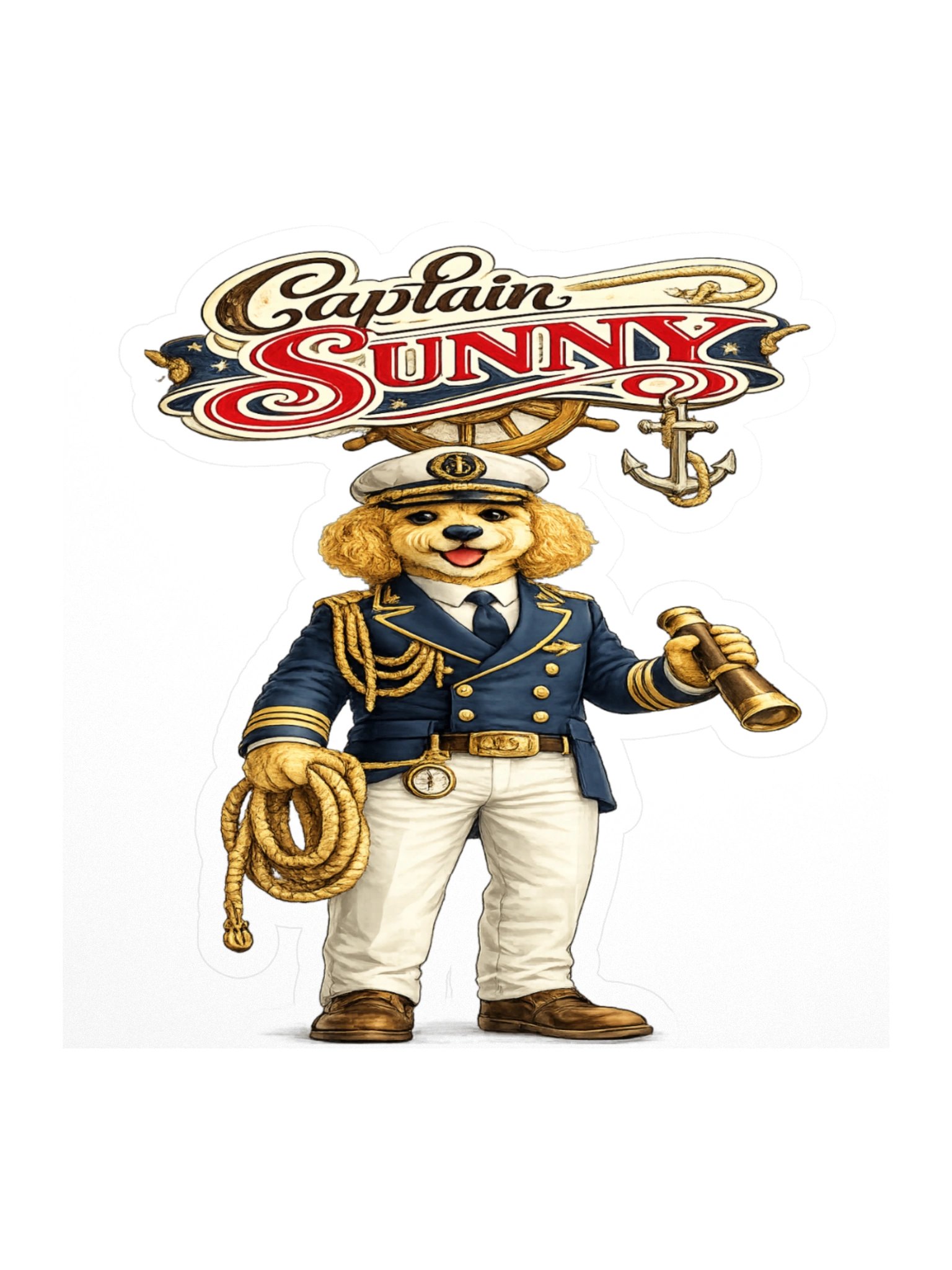 Captain Sunny Dog Sticker product image (1)
