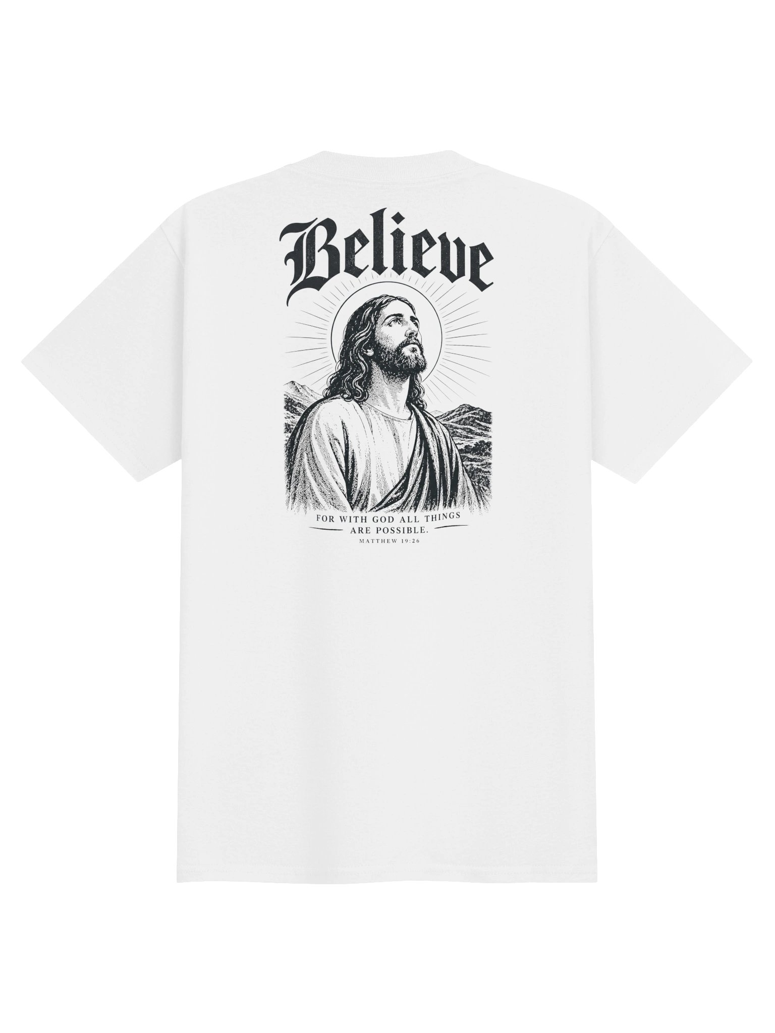 Believe Youth T-Shirt – Matthew 19:26 product image (1)