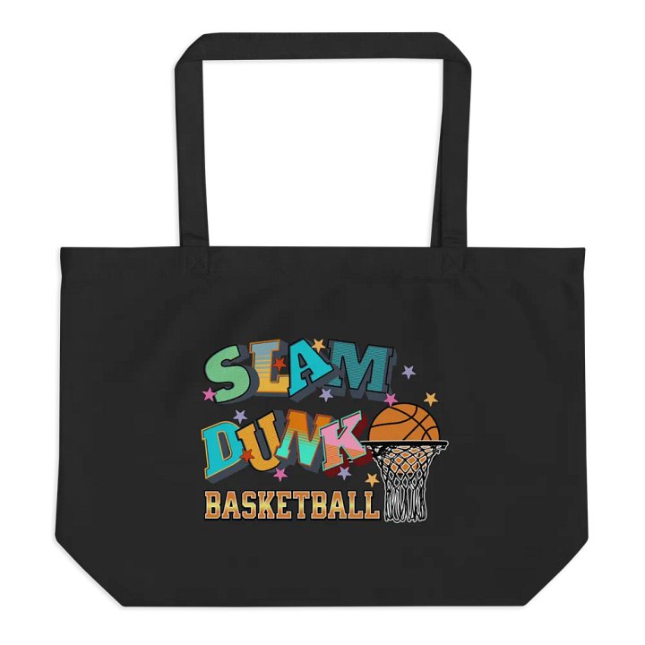 Basketball Slam Dunk Organic Cotton Tote product image (1)