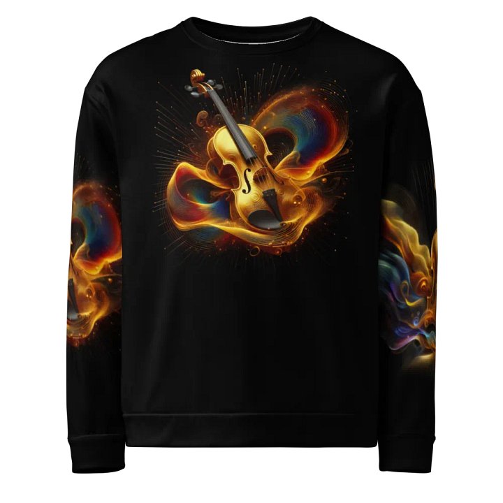 Golden Violin Musical Instrument - All-Over Unisex Sweatshirt #18 product image (1)