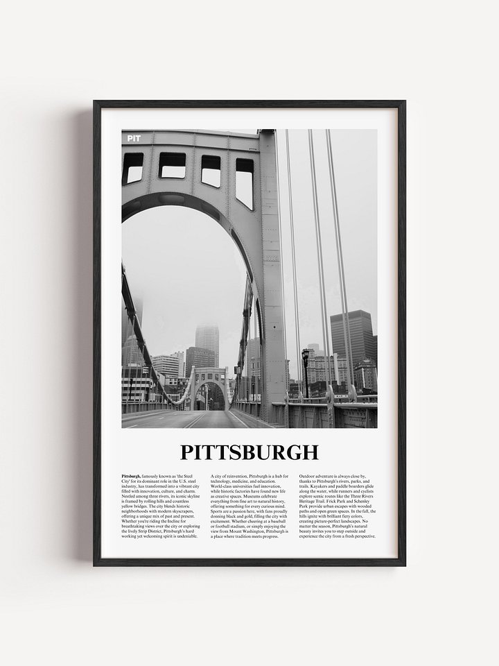 Pittsburgh 01 Newspaper Poster product image (1)