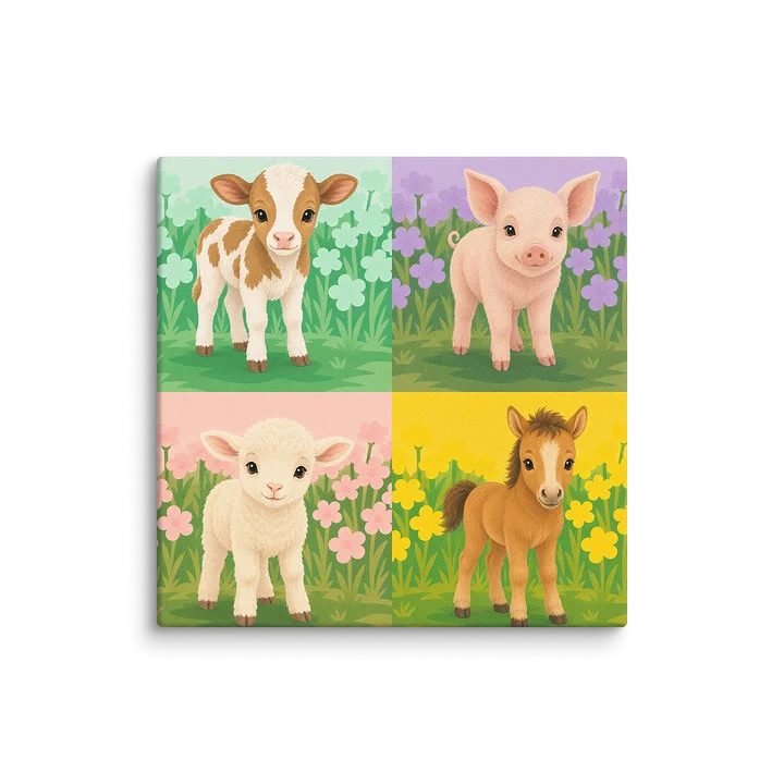 Baby Farm Animals Canvas Wall Art product image (1)