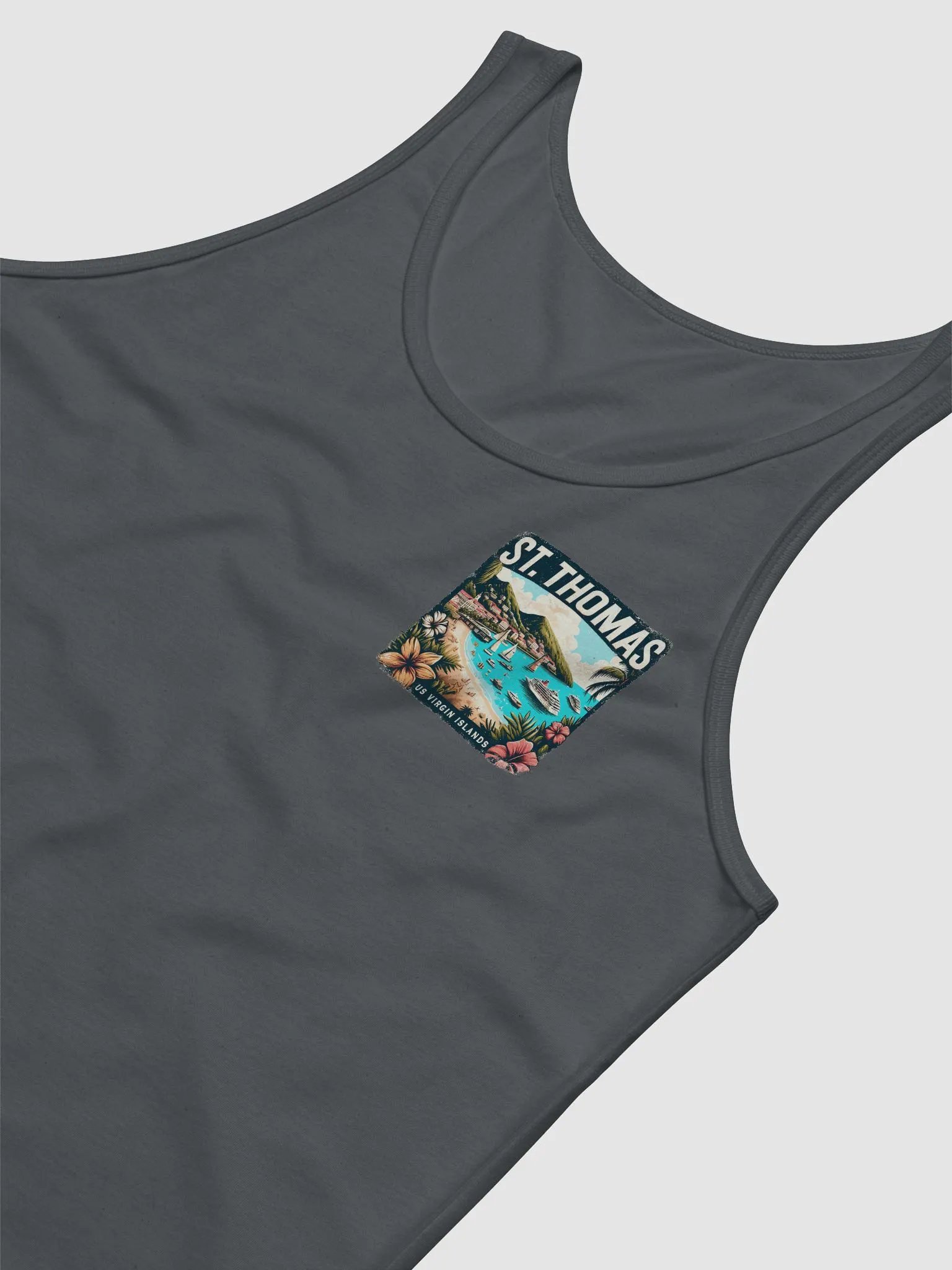 ST THOMAS US VIRGIN ISLANDS TANK TOP, SMALL PRINT FRONT, LARGE PRINT BACK product image (47)