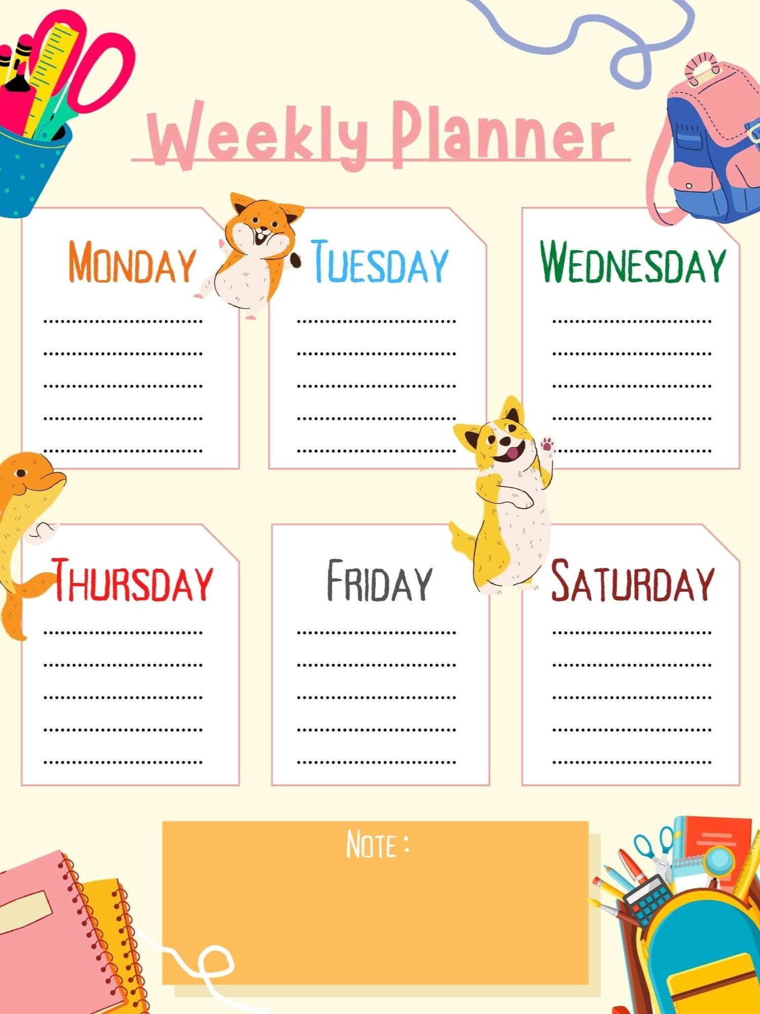 Interactive Monthly Digital School Planner product image (6)