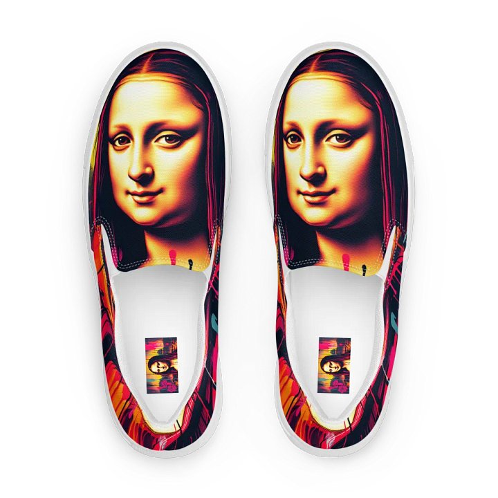 Mona lisa remix, men's slip On Canvas Shoes product image (1)
