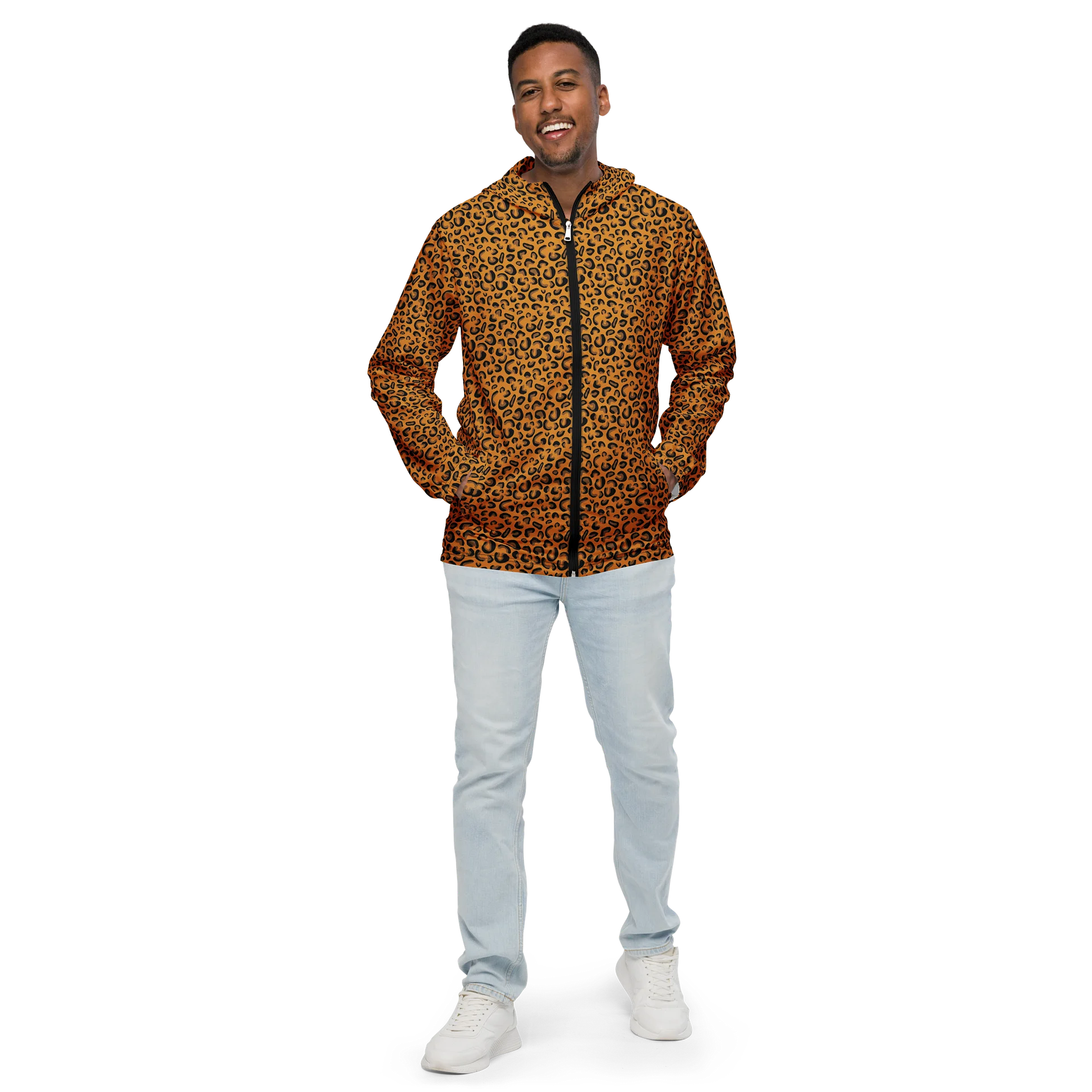 Stylish Bold Leopard Print Windbreaker for Modern Wear product image (1)