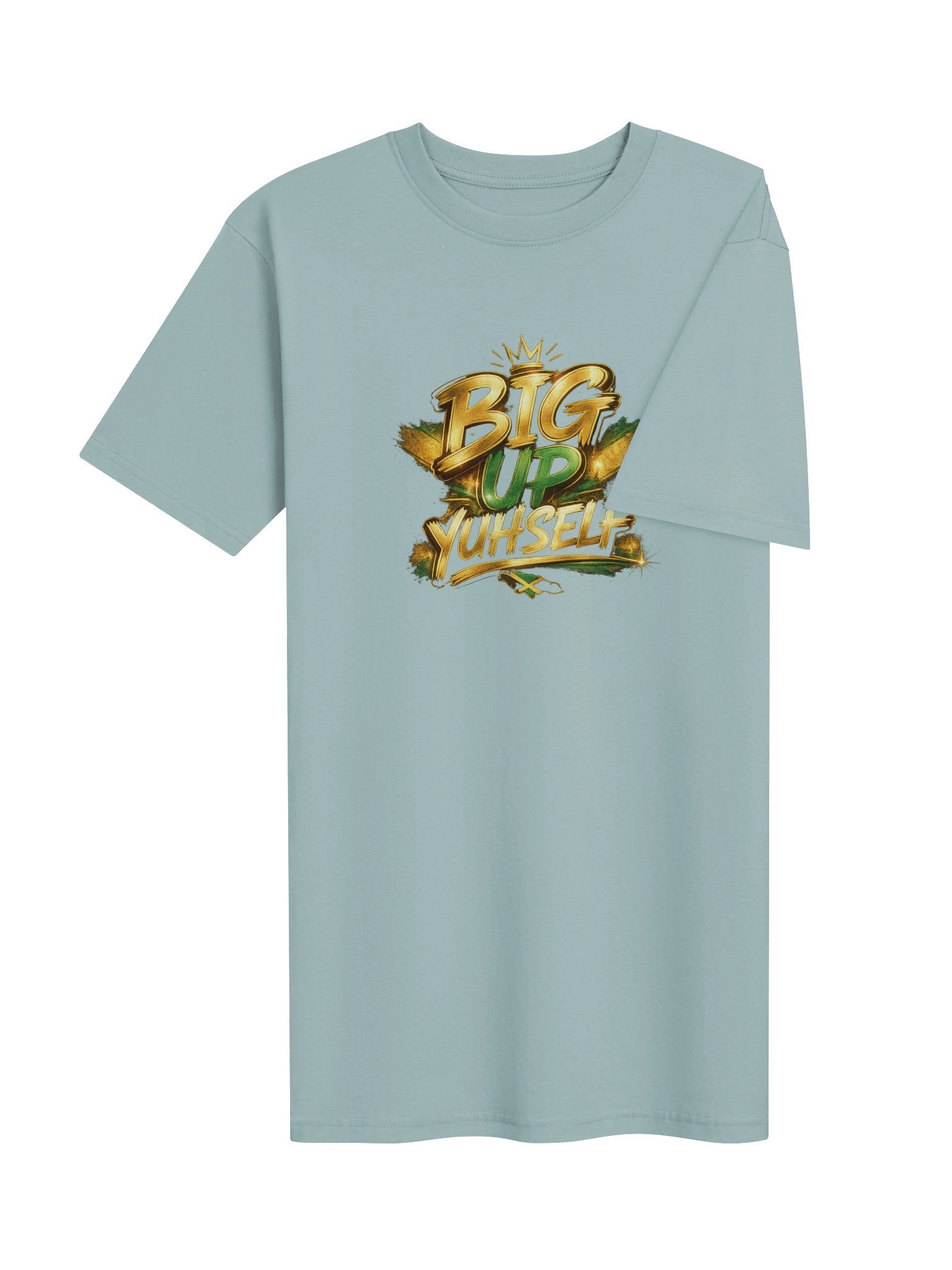 BIG UP YUHSELF — Gold & Green Statement Tee product image (26)