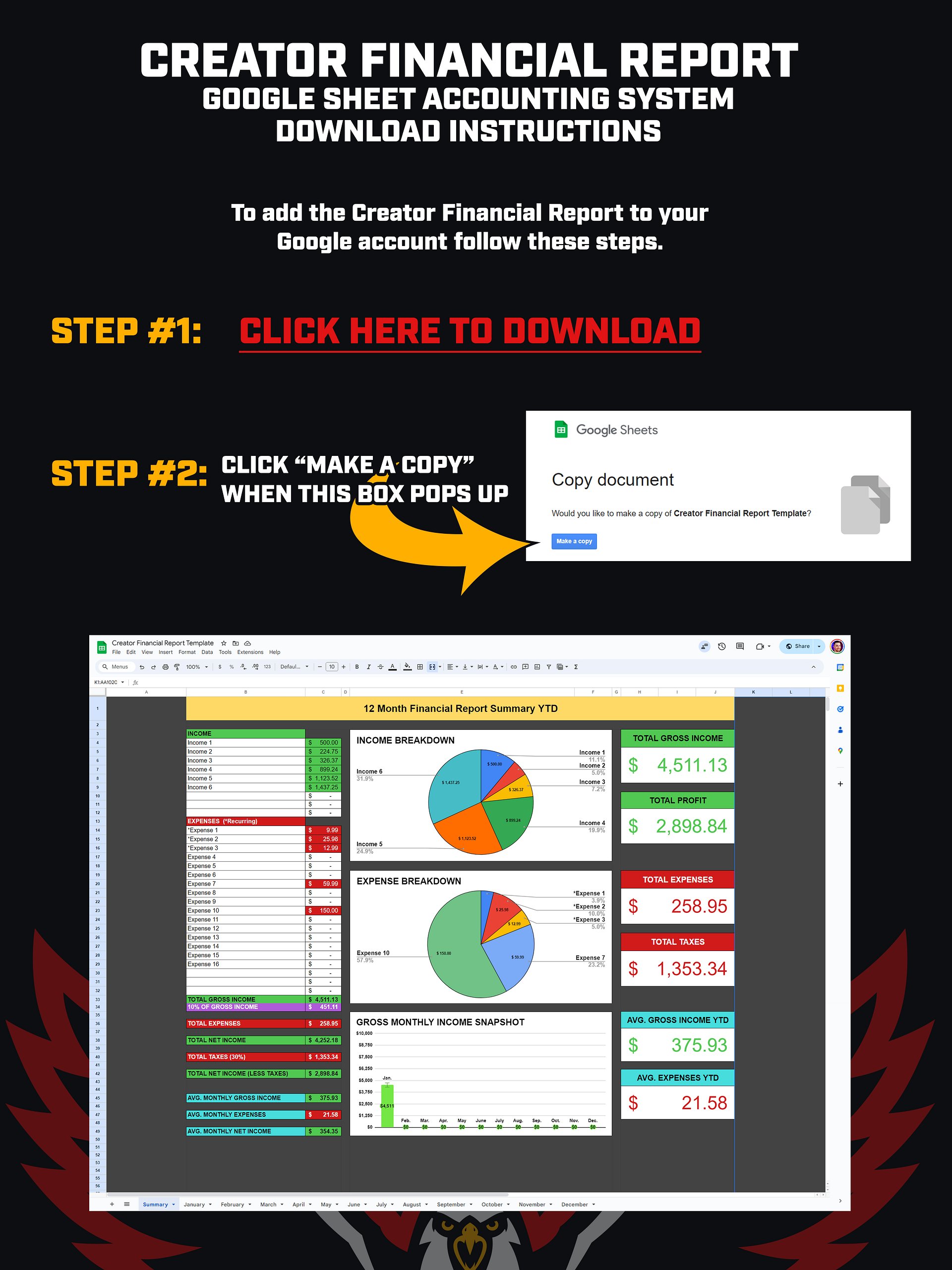 Creator Financial Report (Google Sheets) product image (1)