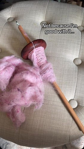 This spindle was a gift from @cherrybelledesign the first time we met at @flockfiberfestival two years ago. Every time I use ...