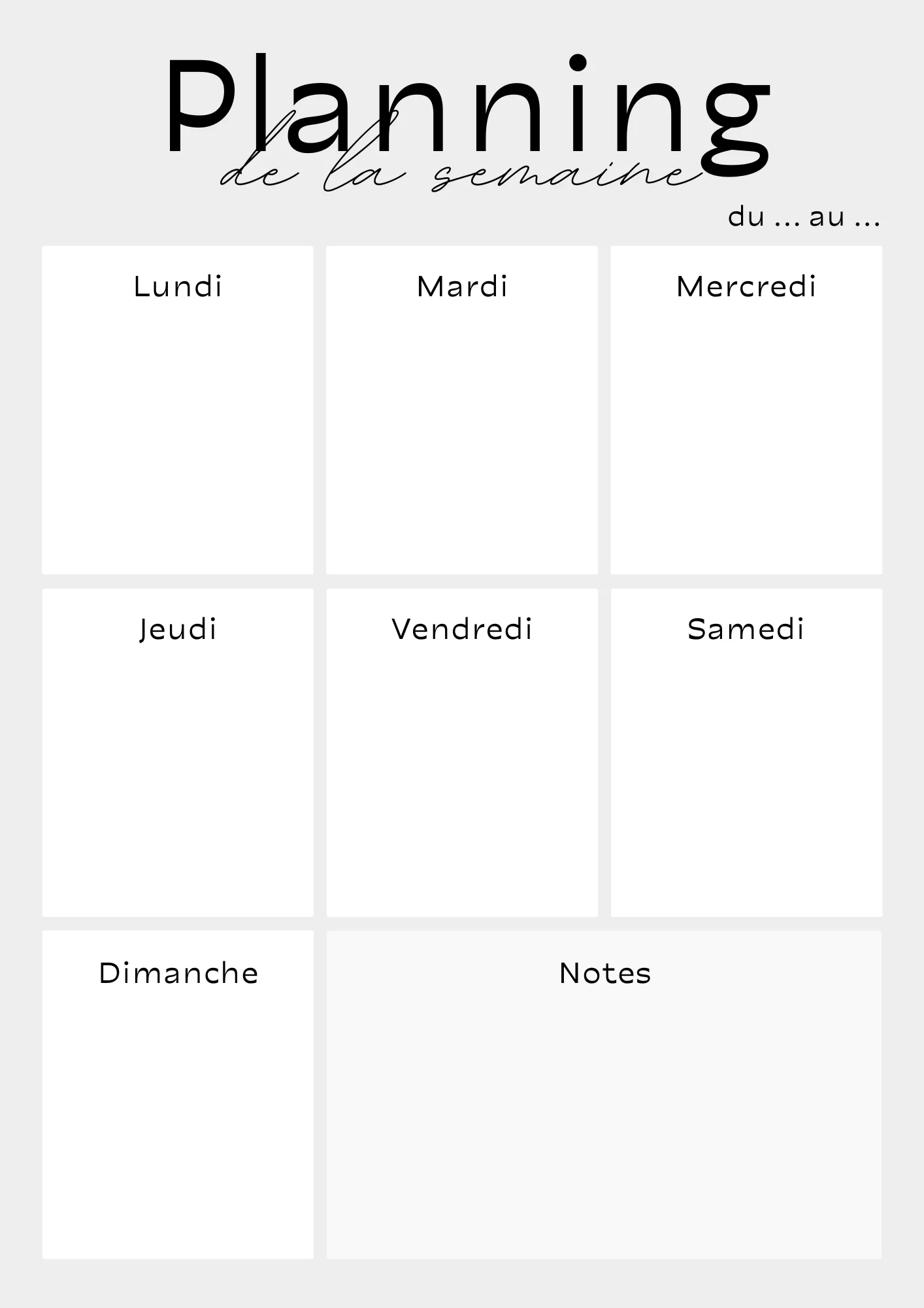Planificateur Hebdomadaire product image (1)