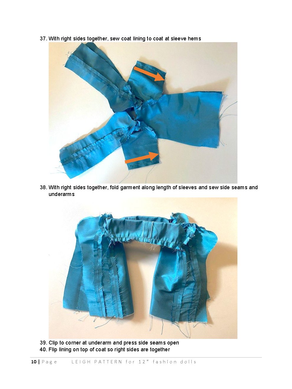 Leigh sewing pattern for 12" fashion dolls product image (4)