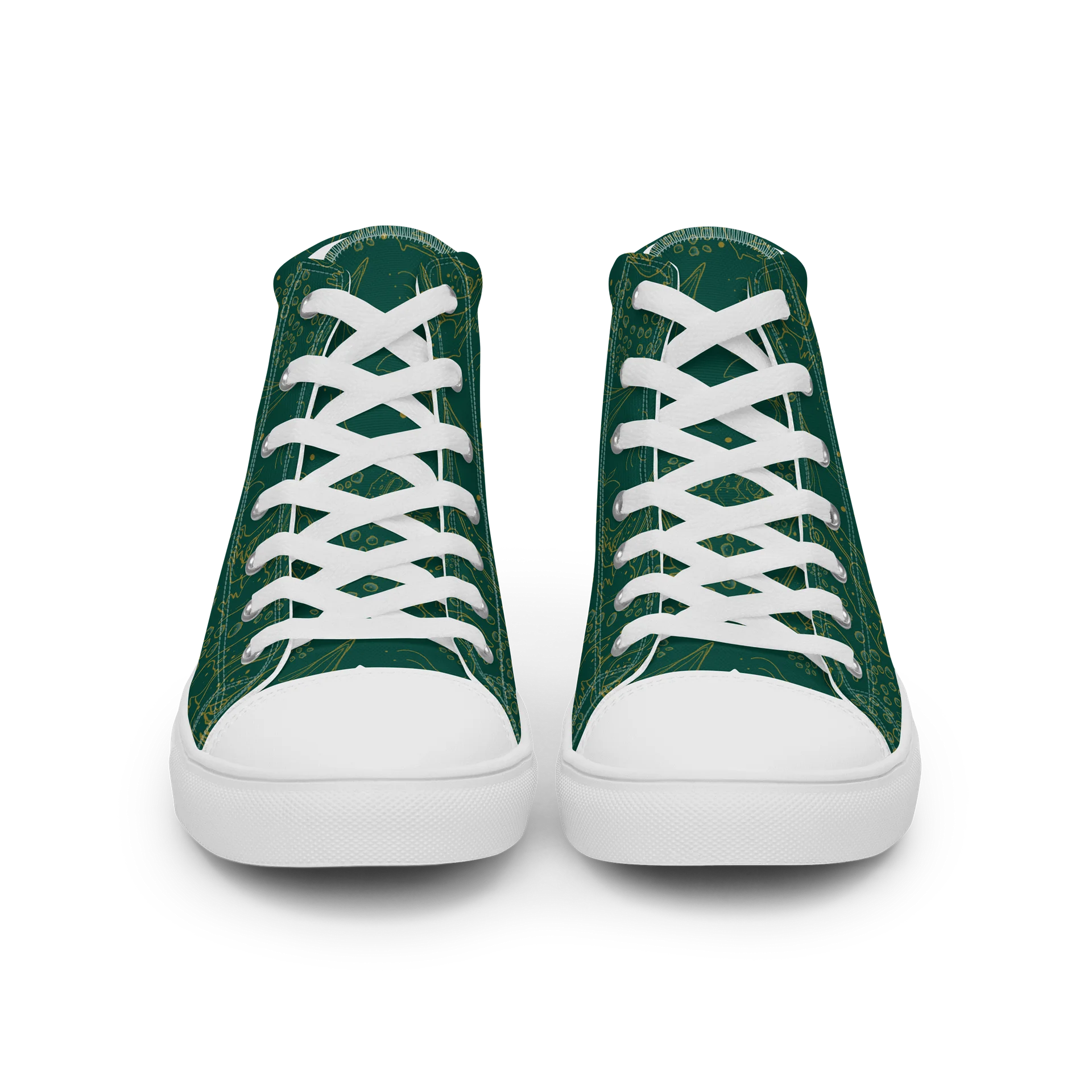 Fables in Gold Women’s High Top Canvas Shoes product image (6)