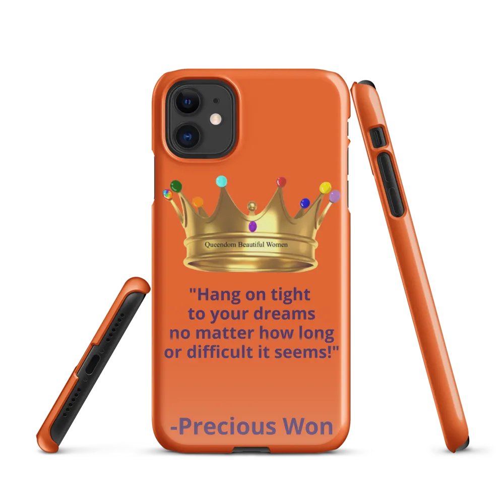 Queendom Beautiful Women iPhone® Snap Case (Orange/Amber) product image (1)