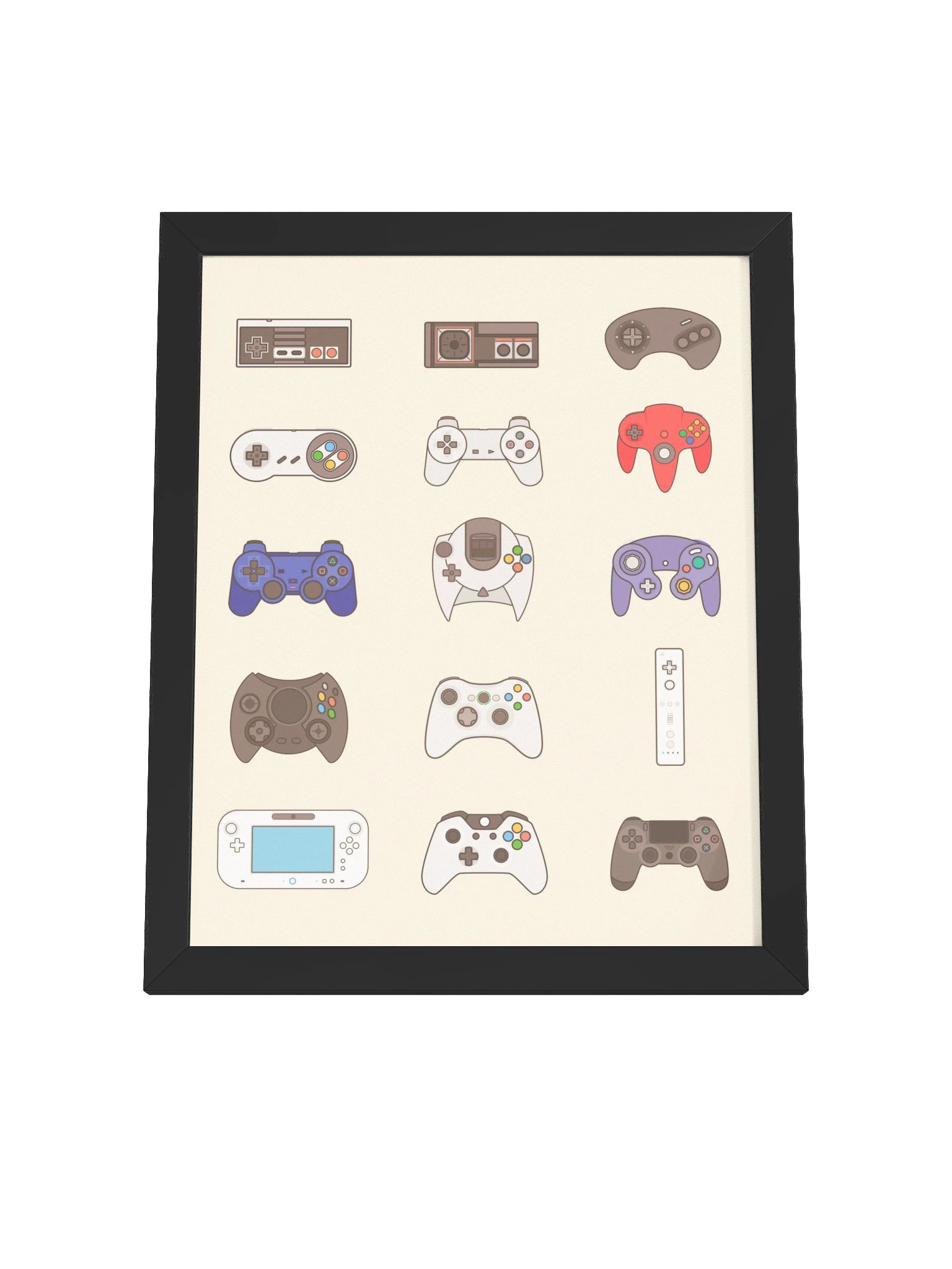 Retro Controllers (Beige) [11x14] | Framed product image (4)