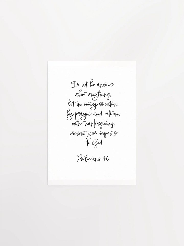 Do Not Be Anxious About Anything - Print product image (1)