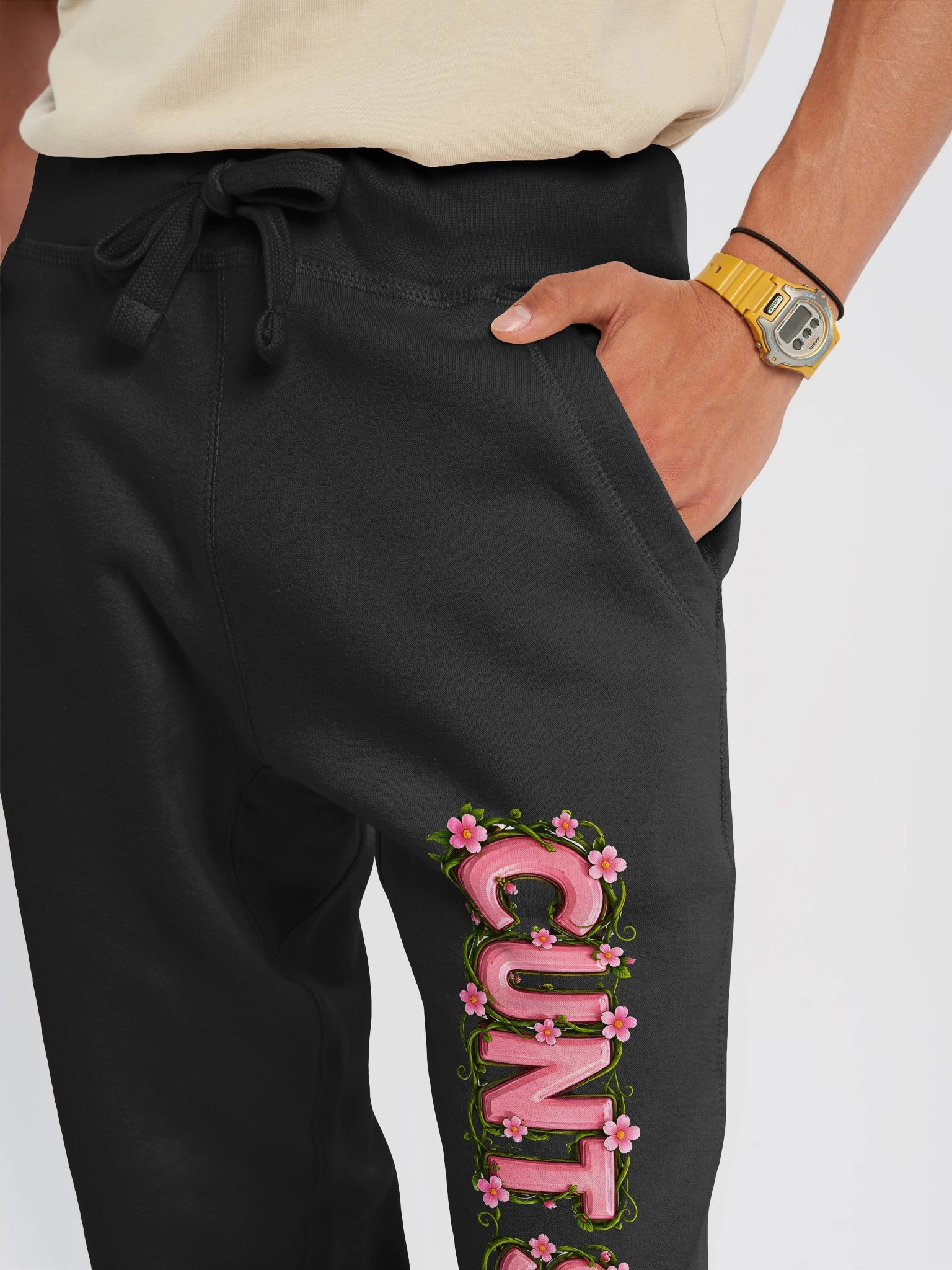 [CUNT SHIRE] Fleece Joggers -Pink Logo- product image (4)