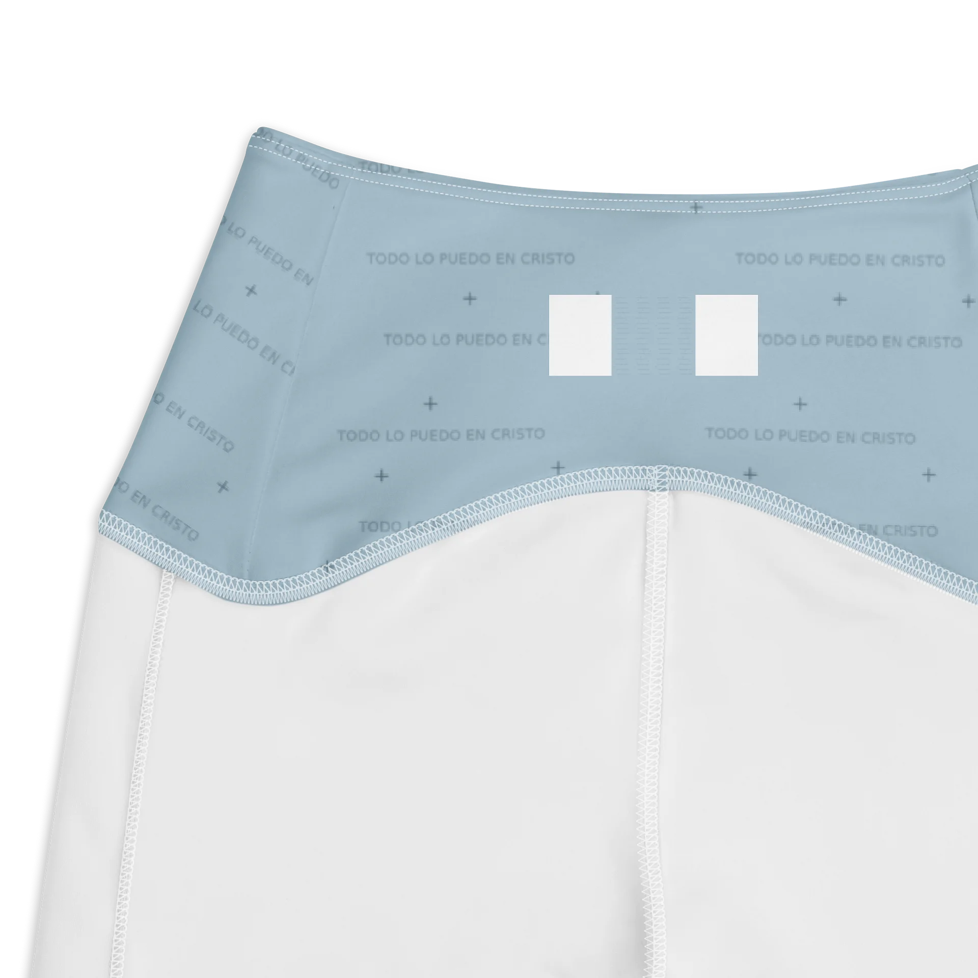 Crossover Leggings with Pockets — Women Who Lift (Baby Blue) product image (3)