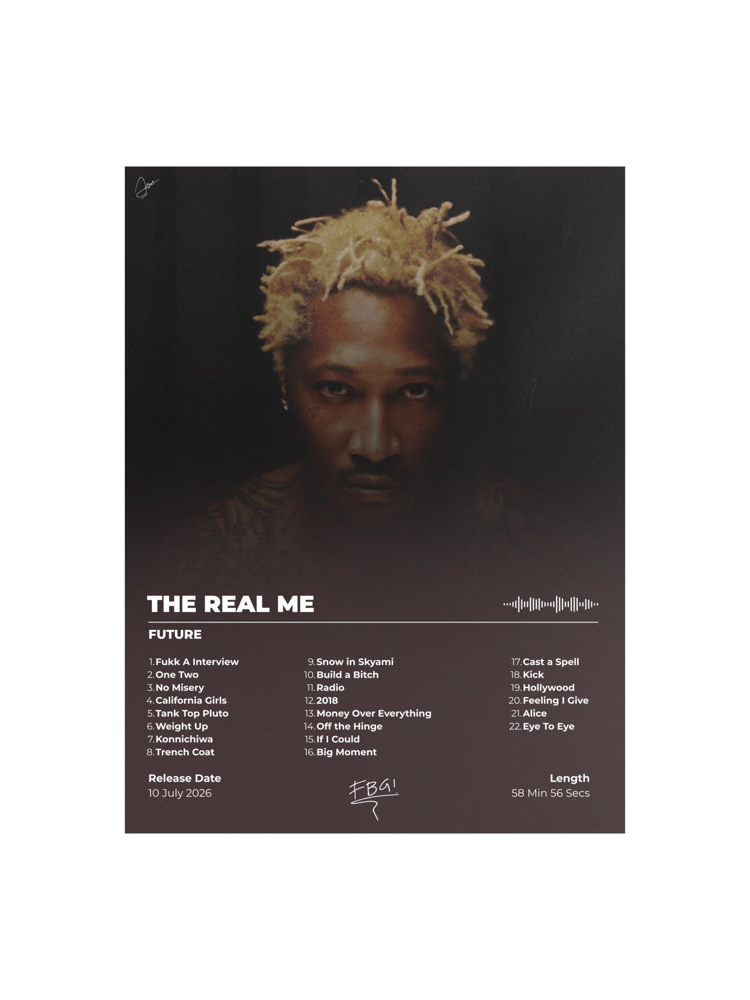 The Real Me Future Album Poster product image (1)