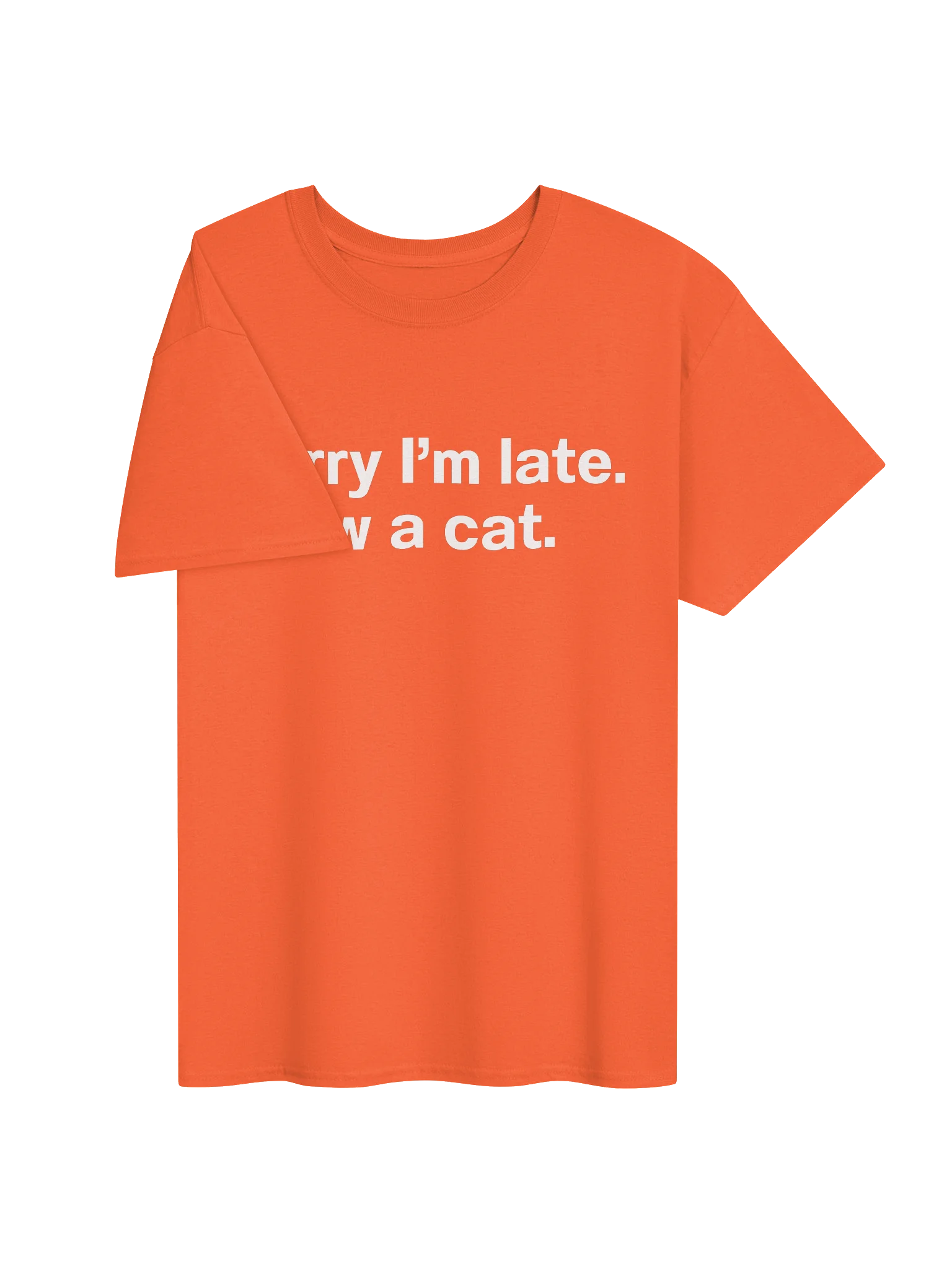 Sorry I'm late. I saw a cat. Unisex Shirt product image (29)