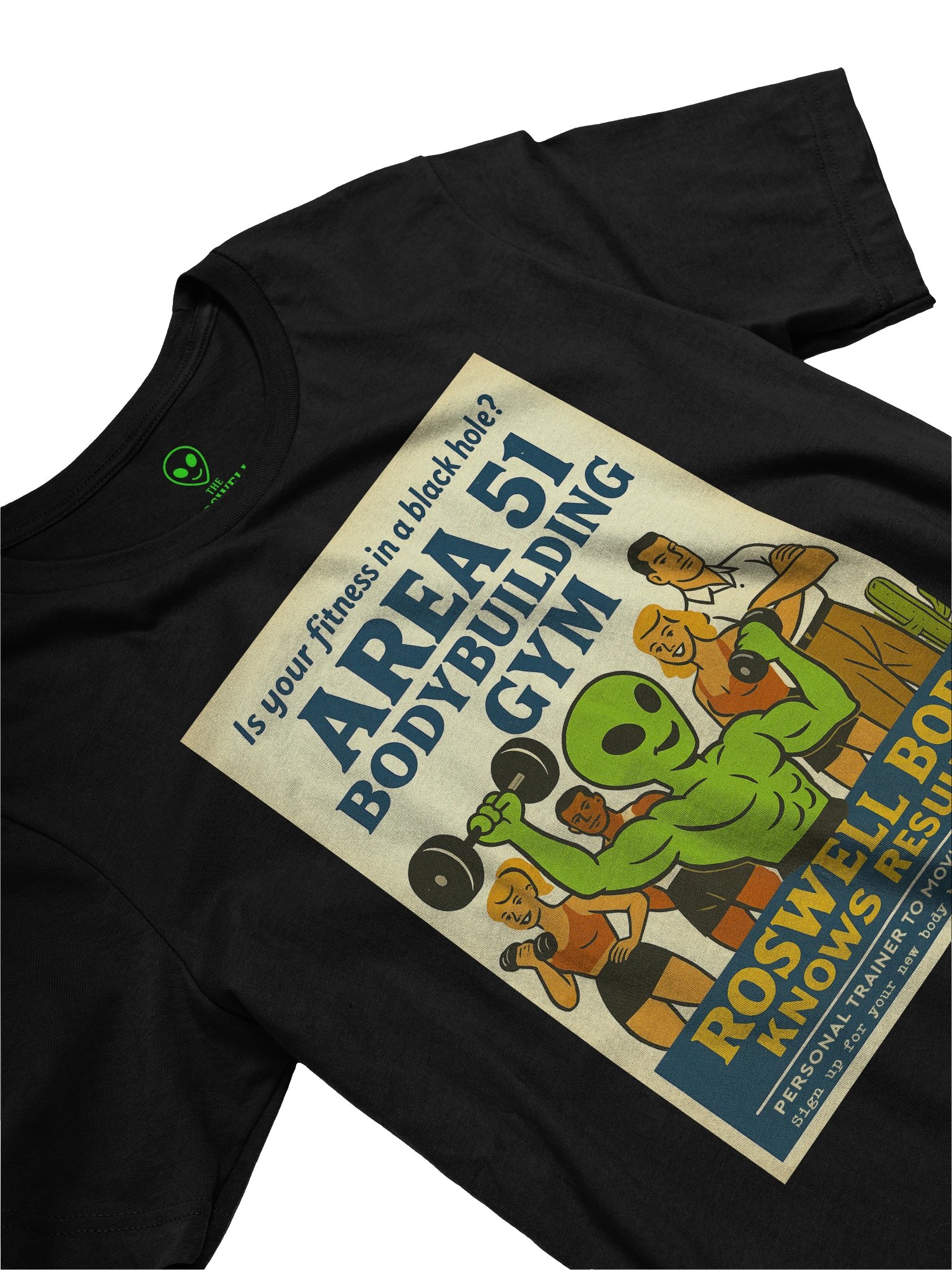 Area 51 Bodybuilding Gym Roswell Aliens 1950's Retro Concert Tee Fit Unisex T-Shirt product image (3)